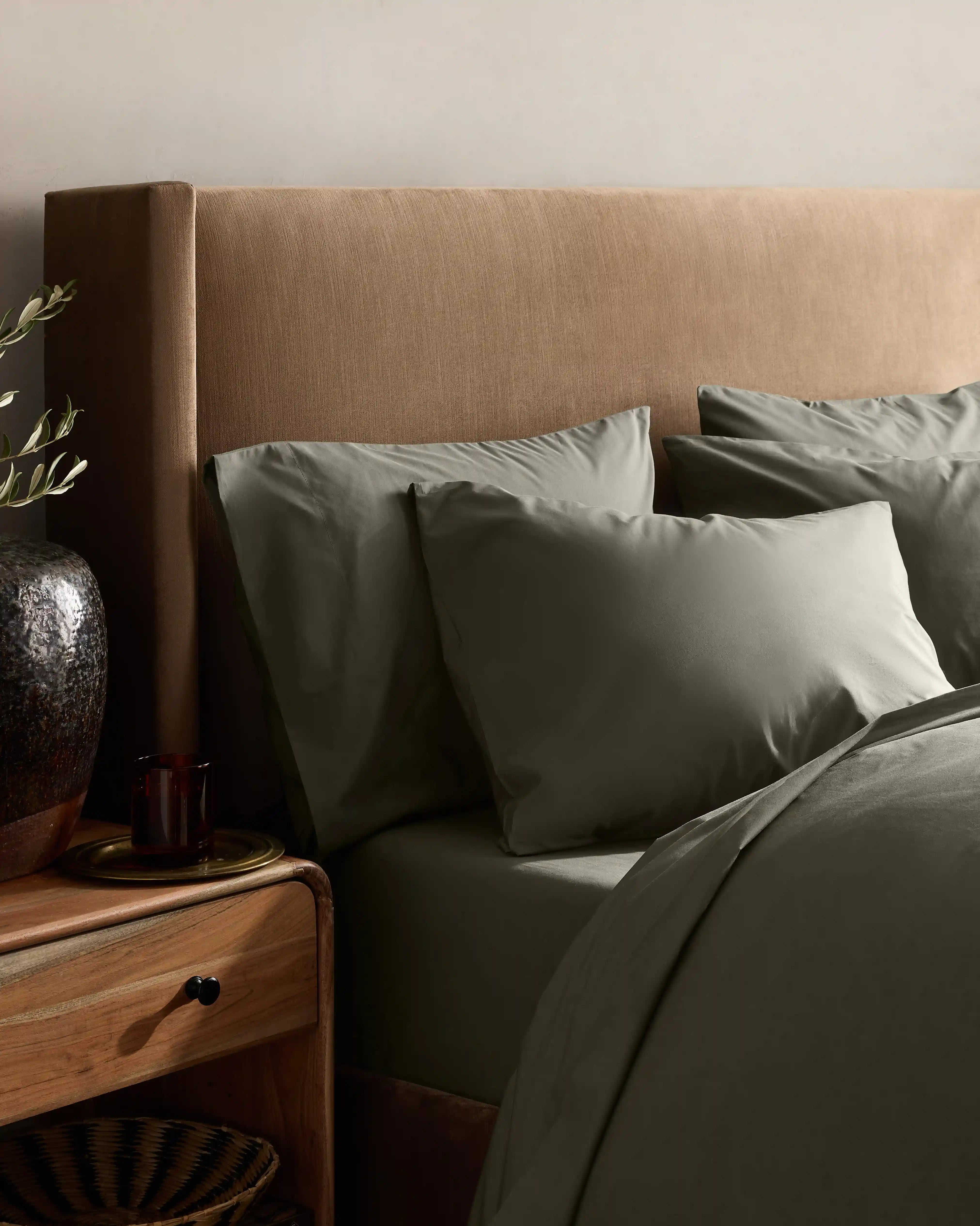 Organic Crisp Percale Duvet Cover Set