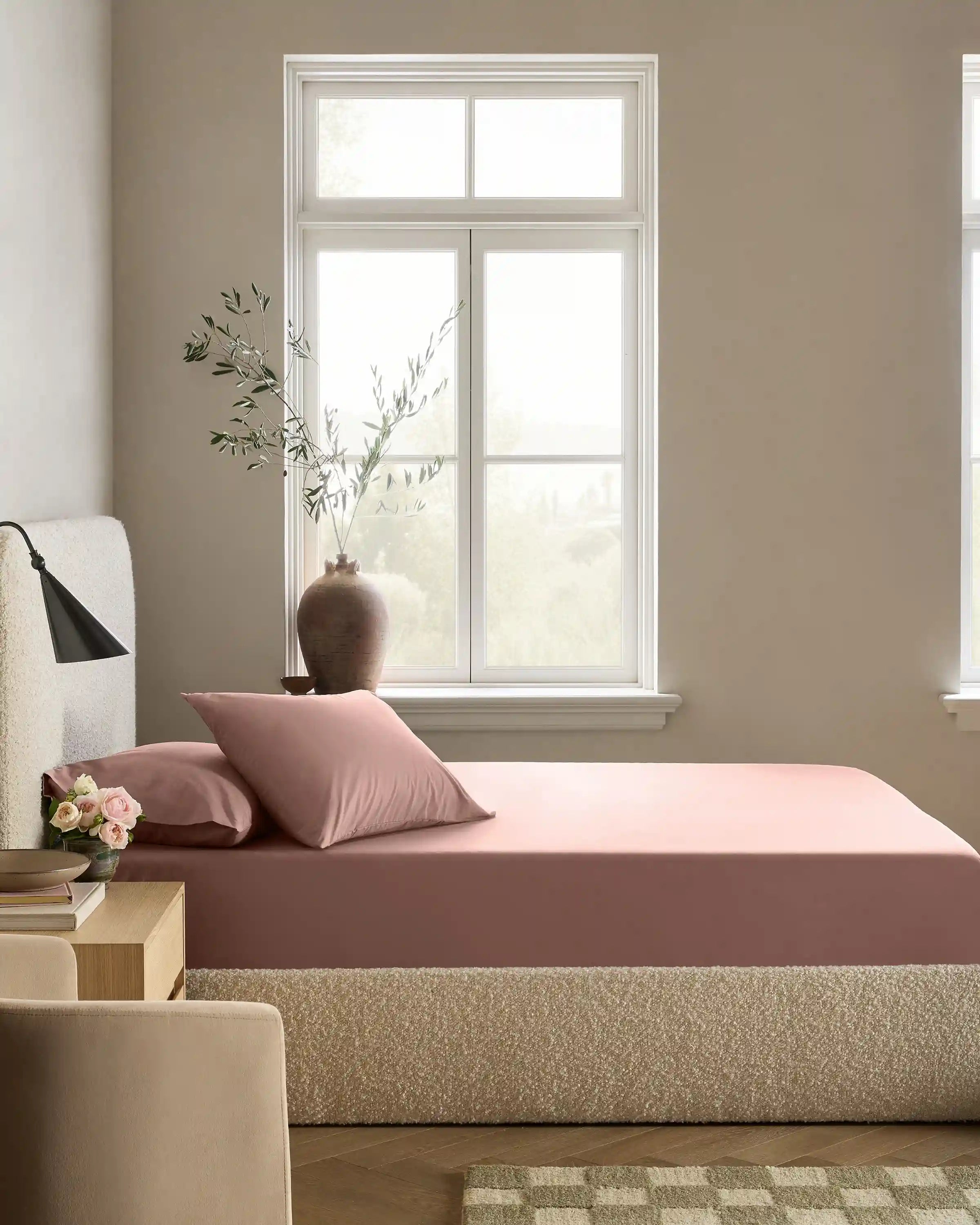 Organic Crisp Percale Fitted Sheet Set