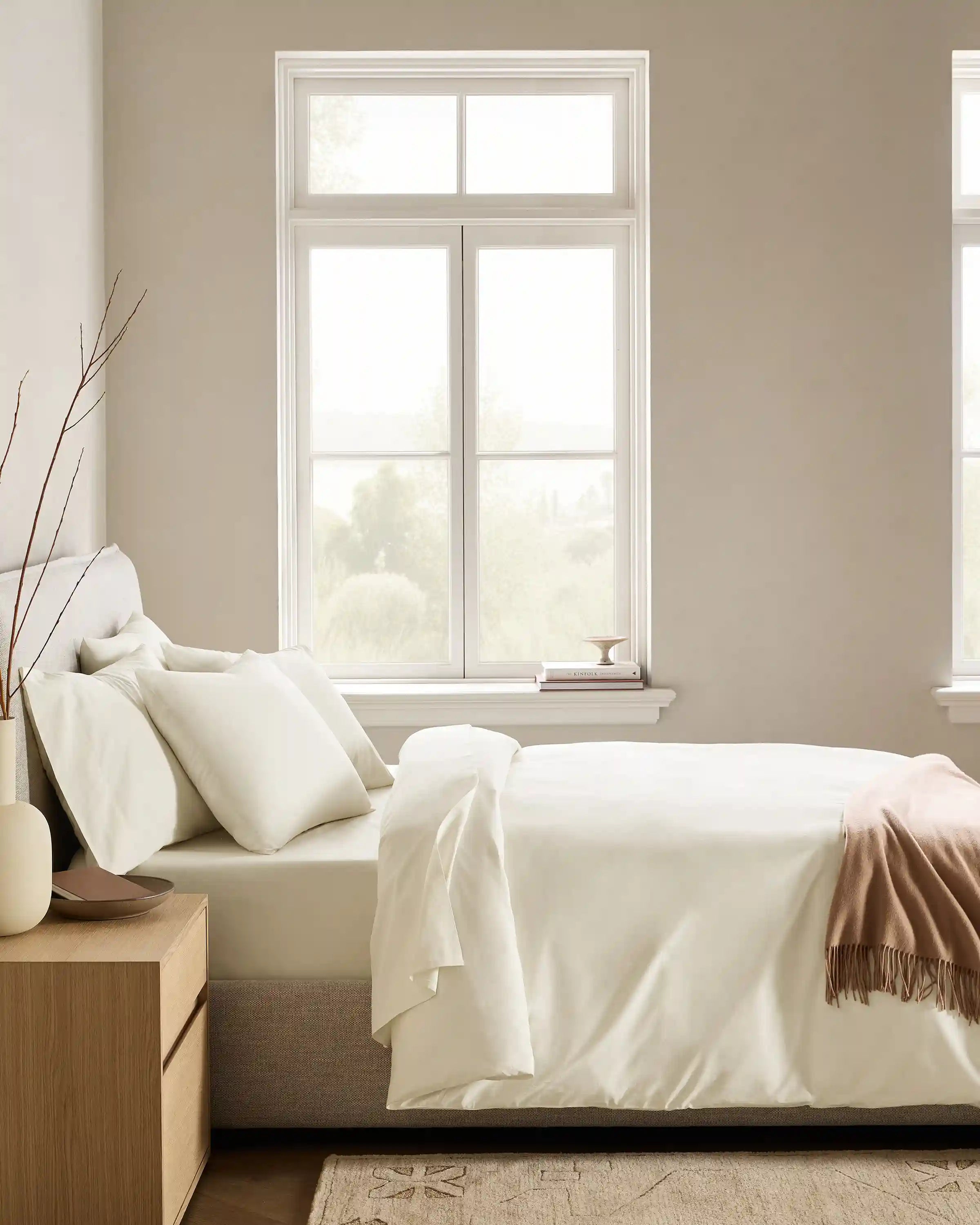 Organic Crisp Percale Duvet Cover Set