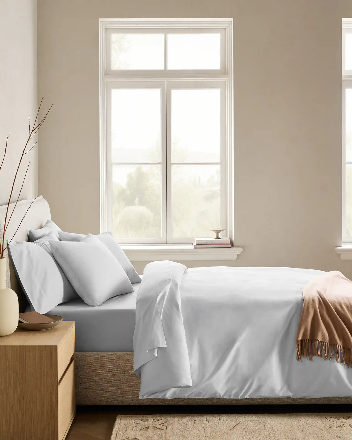 Organic Crisp Percale Duvet Cover Set
