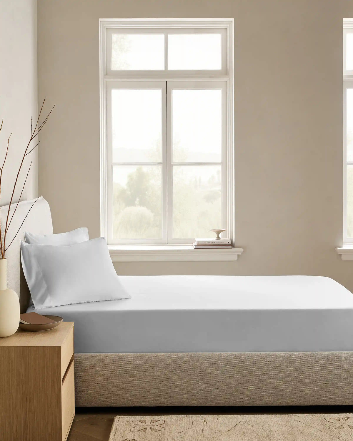 Organic Crisp Percale Fitted Sheet Set
