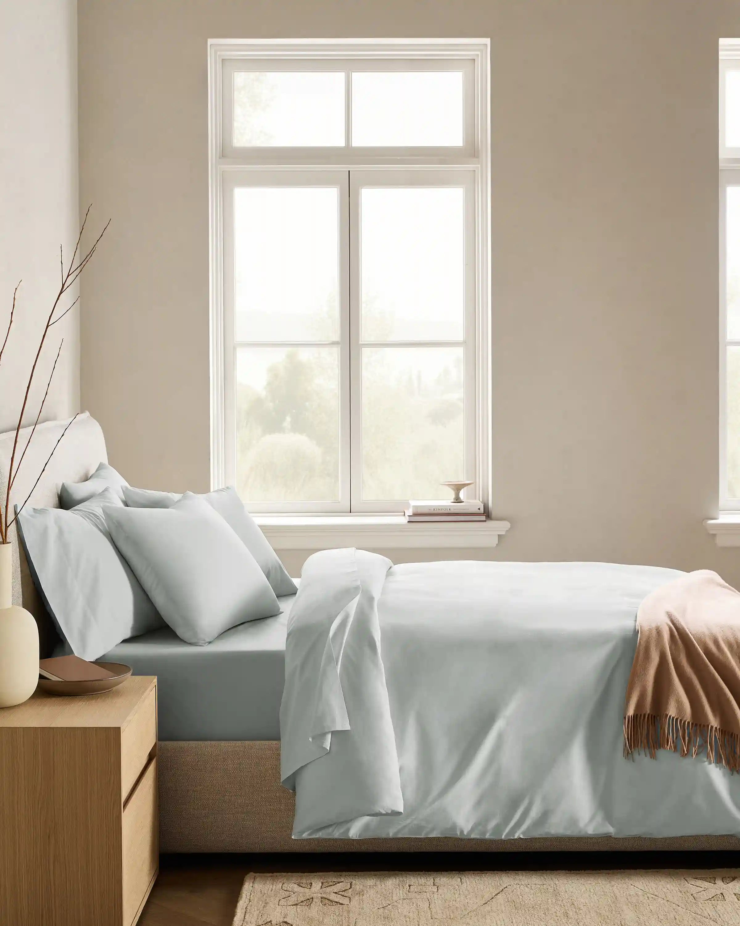 Organic Crisp Percale Duvet Cover Set