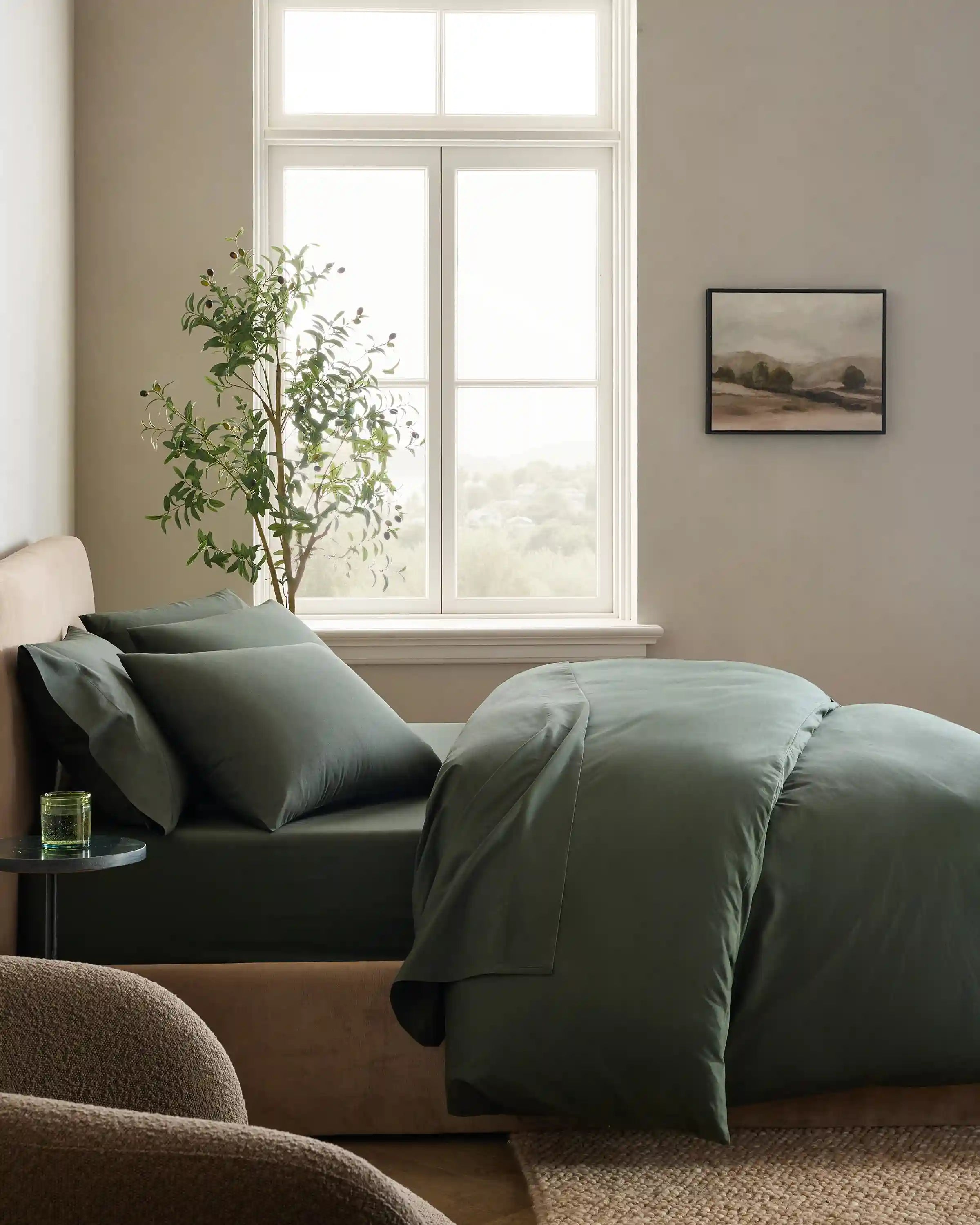 Organic Crisp Percale Duvet Cover Set
