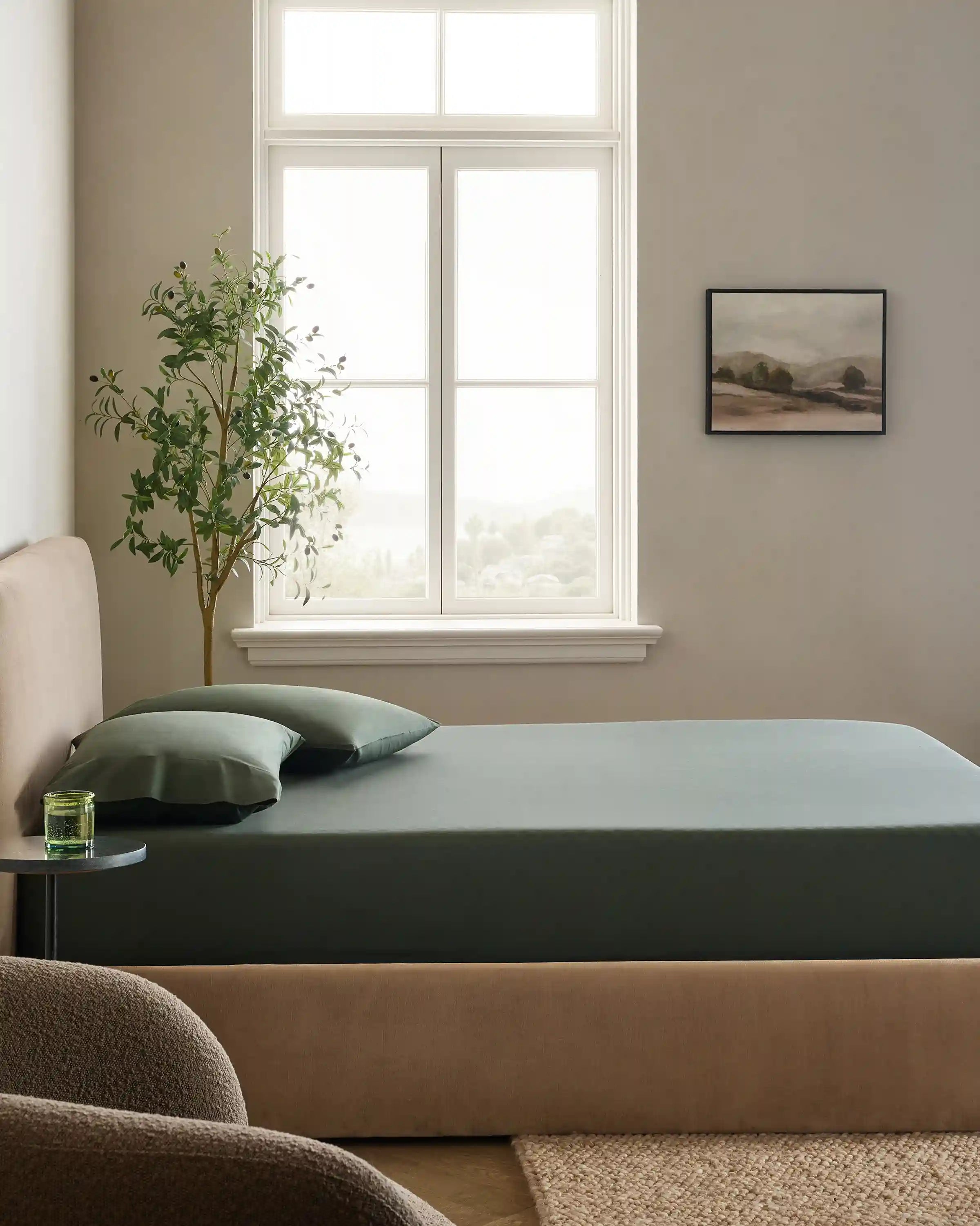 Organic Crisp Percale Fitted Sheet Set