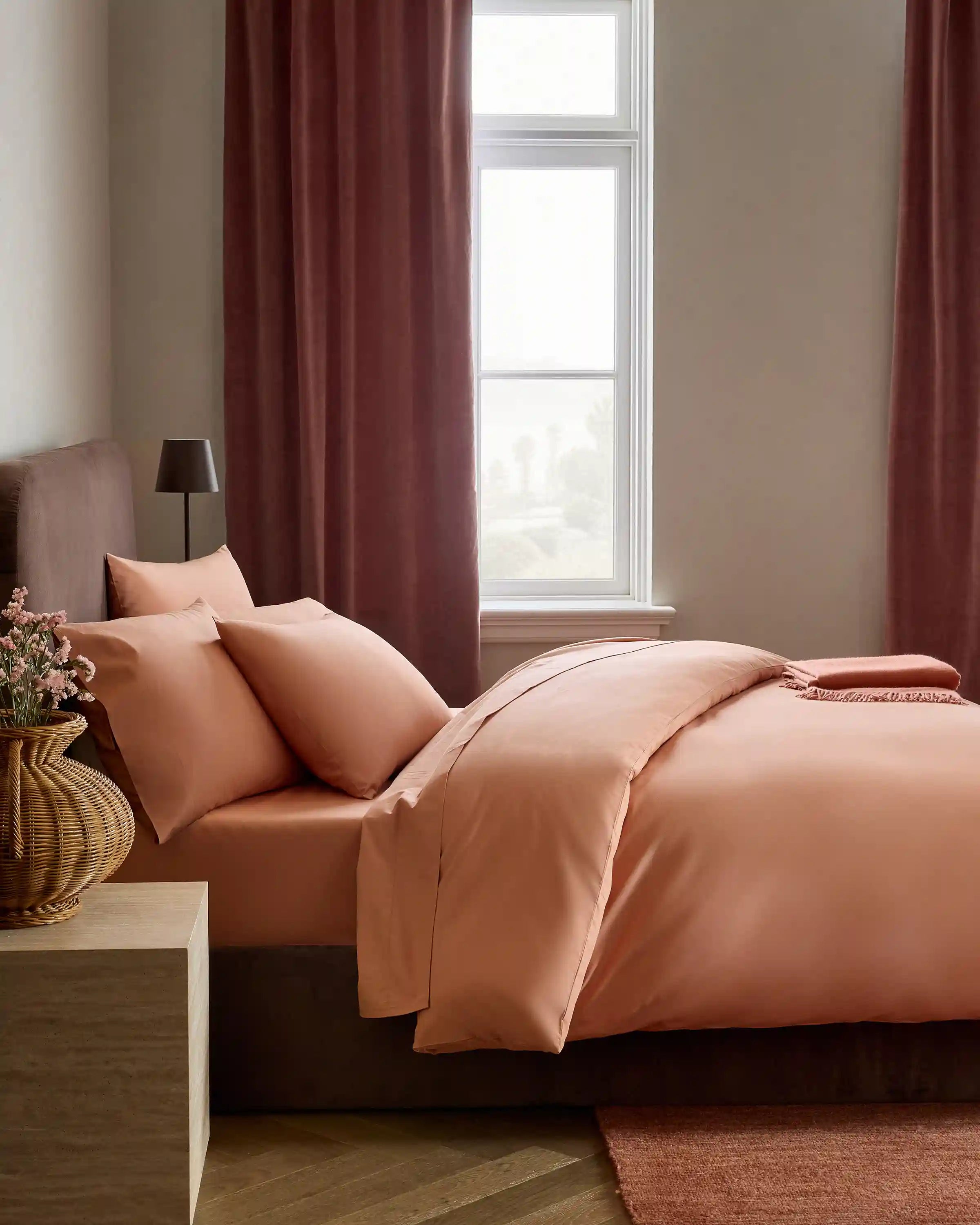 Organic Crisp Percale Duvet Cover Set