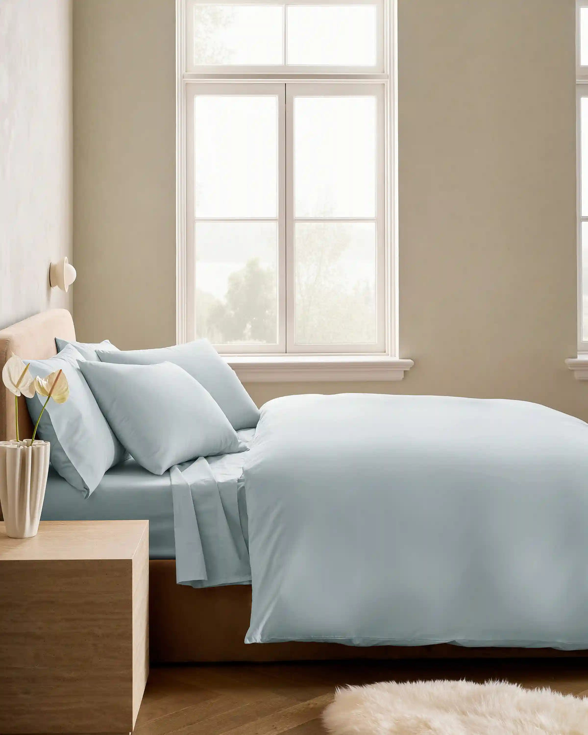 Organic Crisp Percale Duvet Cover Set