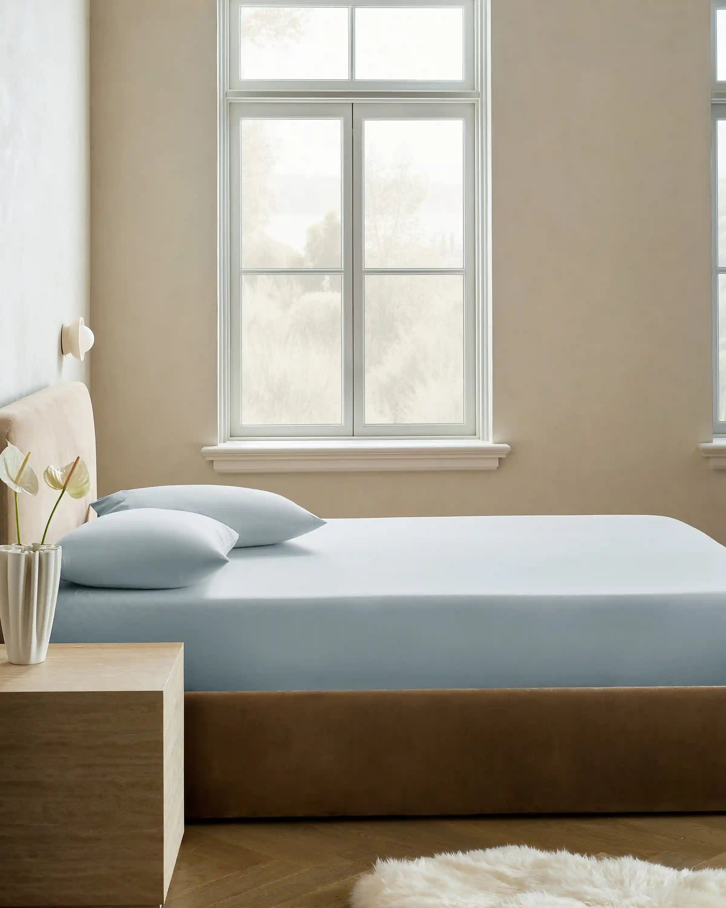 Organic Crisp Percale Fitted Sheet Set