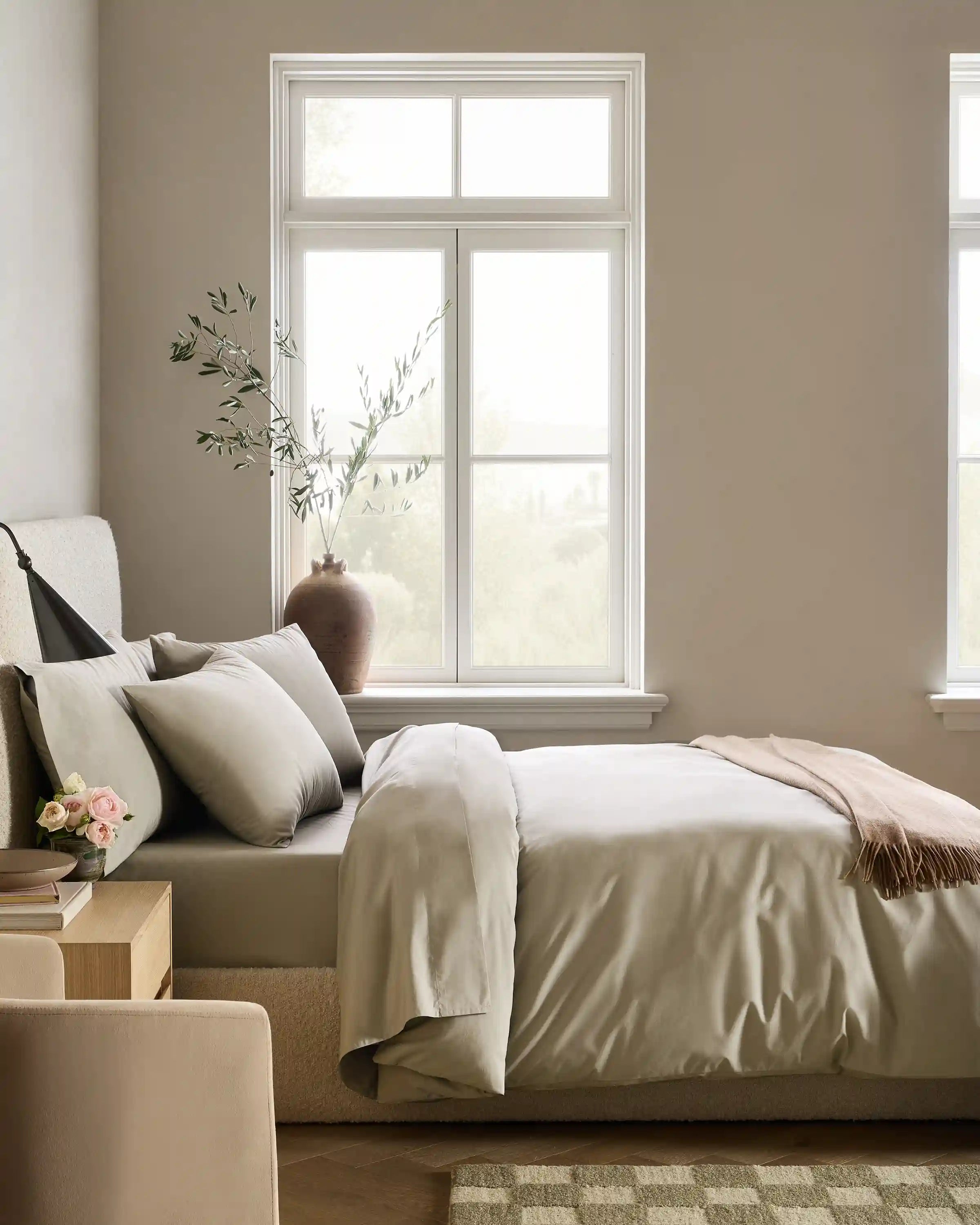 Organic Crisp Percale Duvet Cover Set