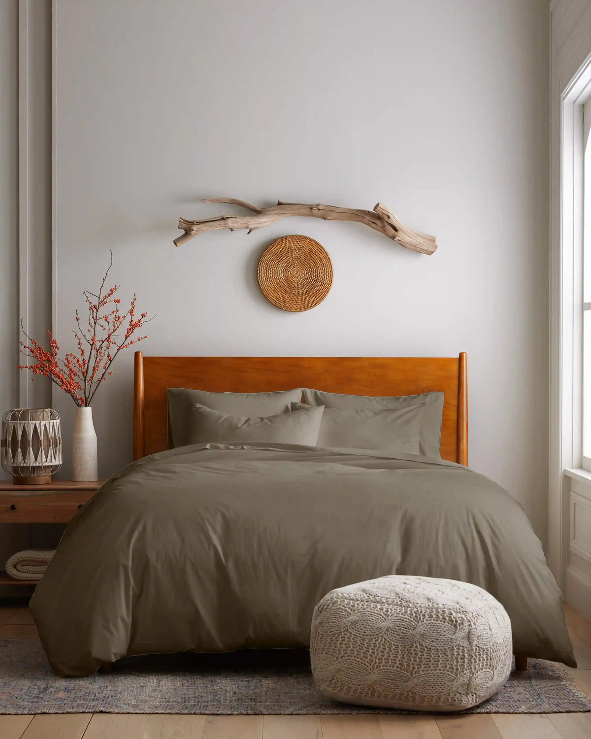 Organic Brushed Cotton Sham Set