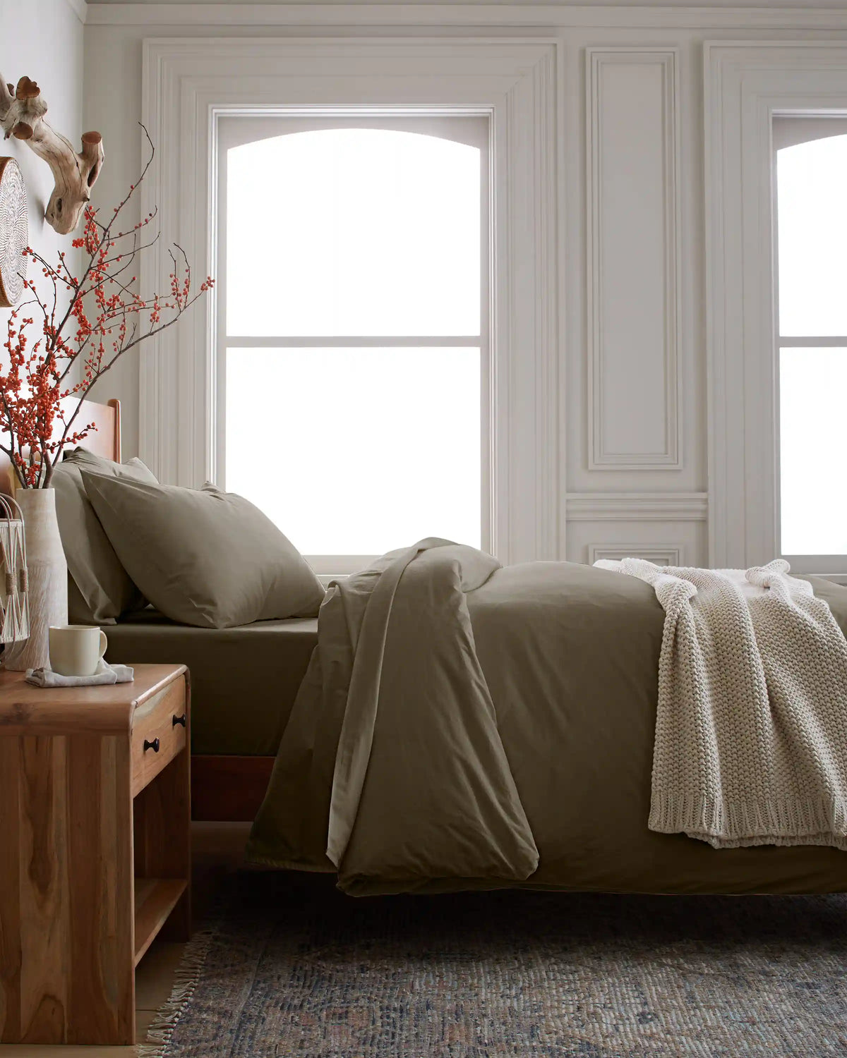 Organic Brushed Cotton Duvet Cover Set