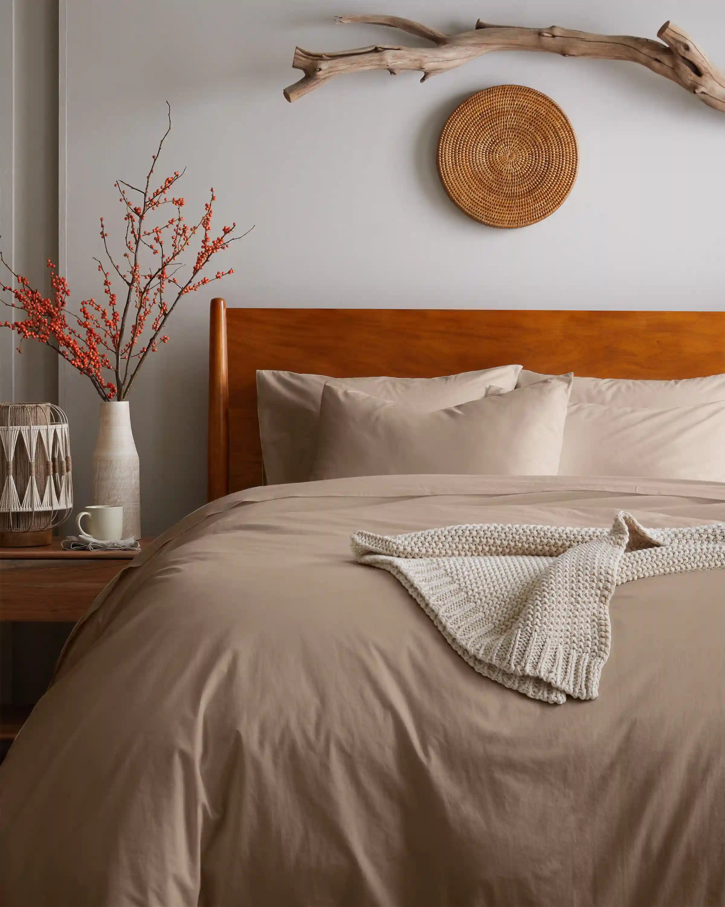 Organic Brushed Cotton Duvet Cover Set