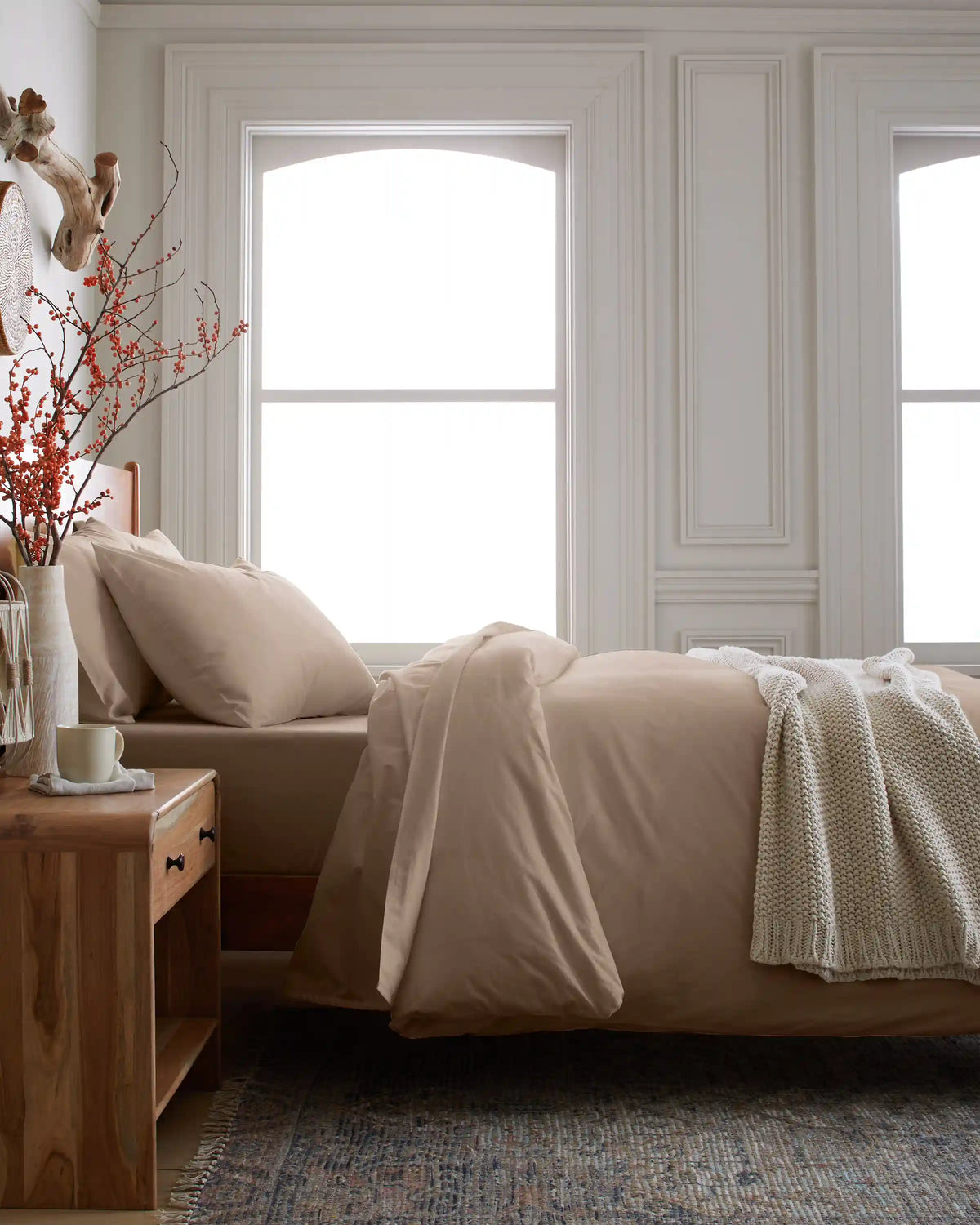 Organic Brushed Cotton Duvet Cover Set