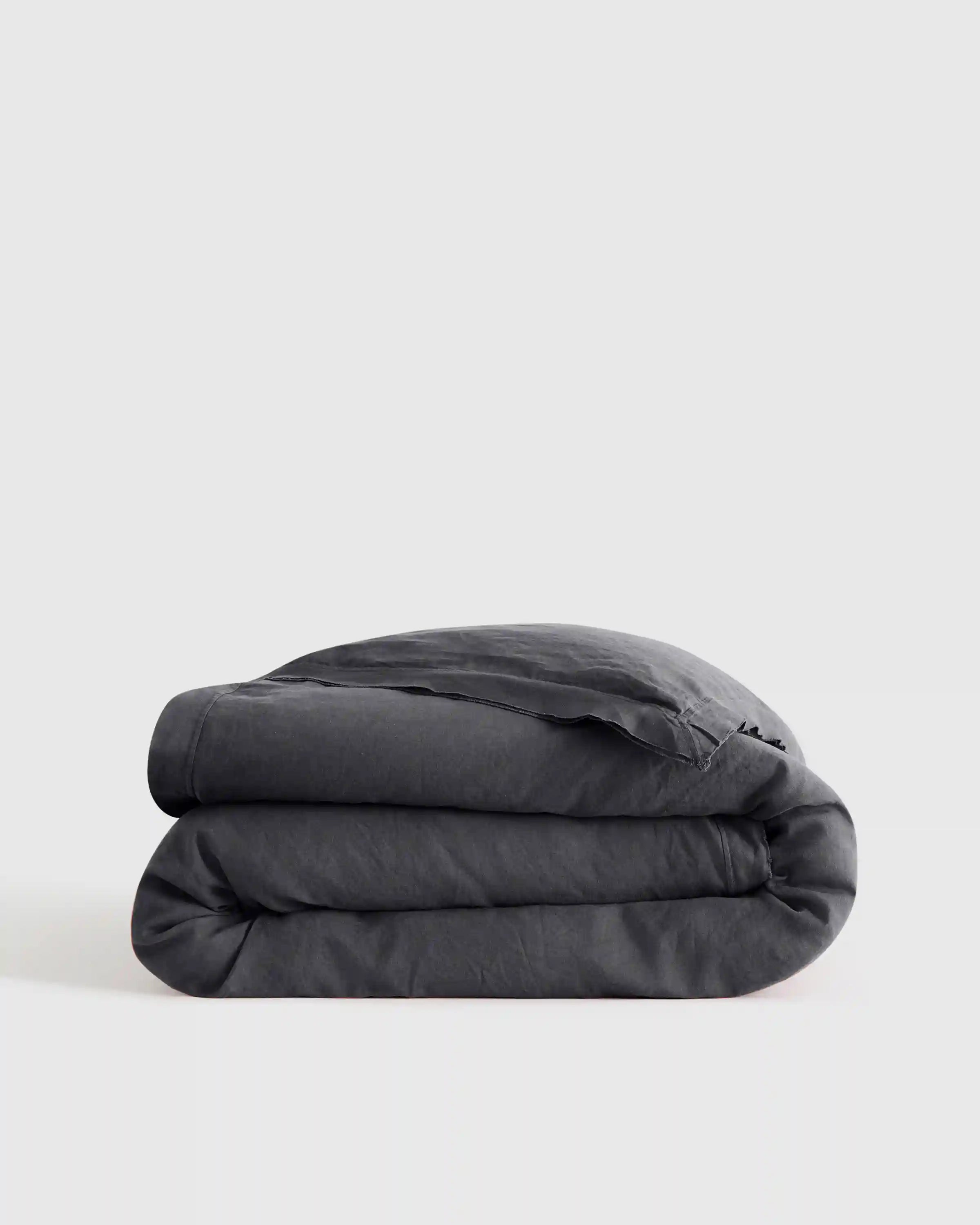 European Linen Double Flange Duvet Cover