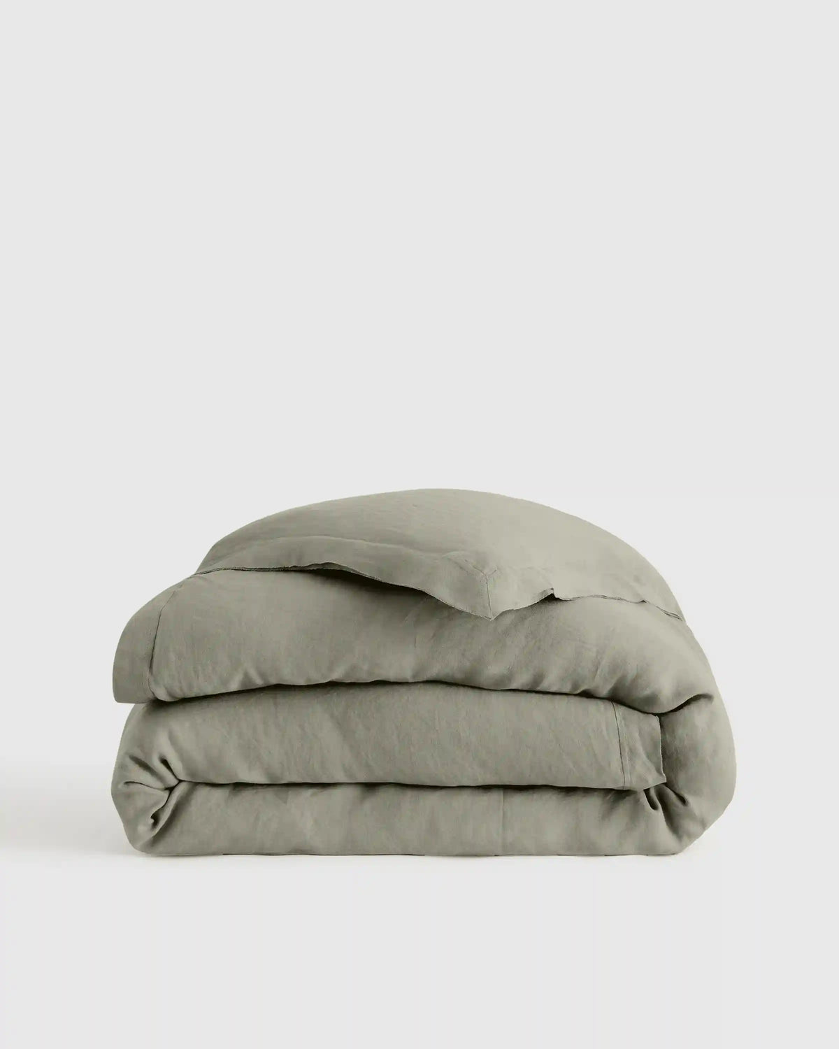 European Linen Double Flange Duvet Cover