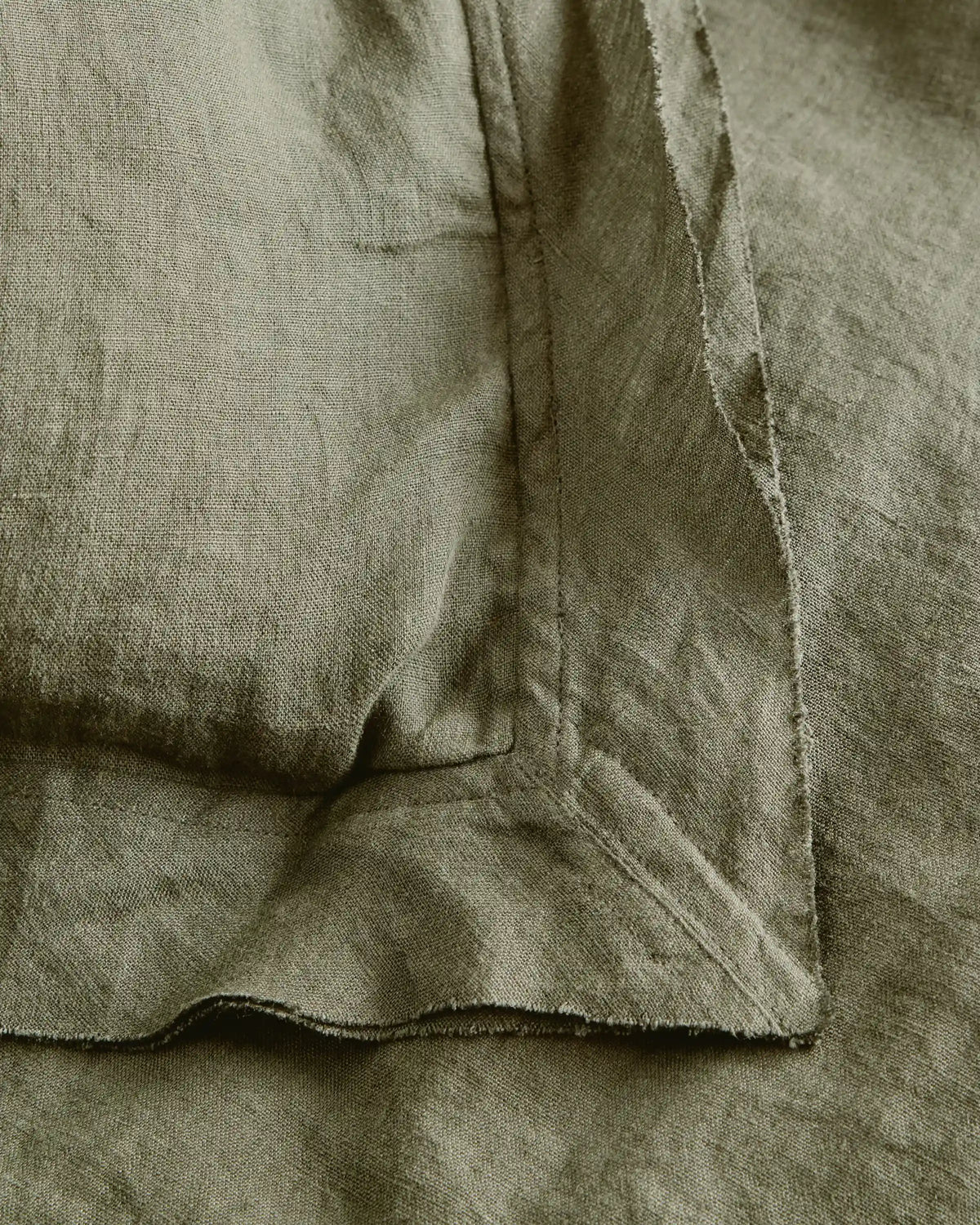 European Linen Double Flange Duvet Cover Set