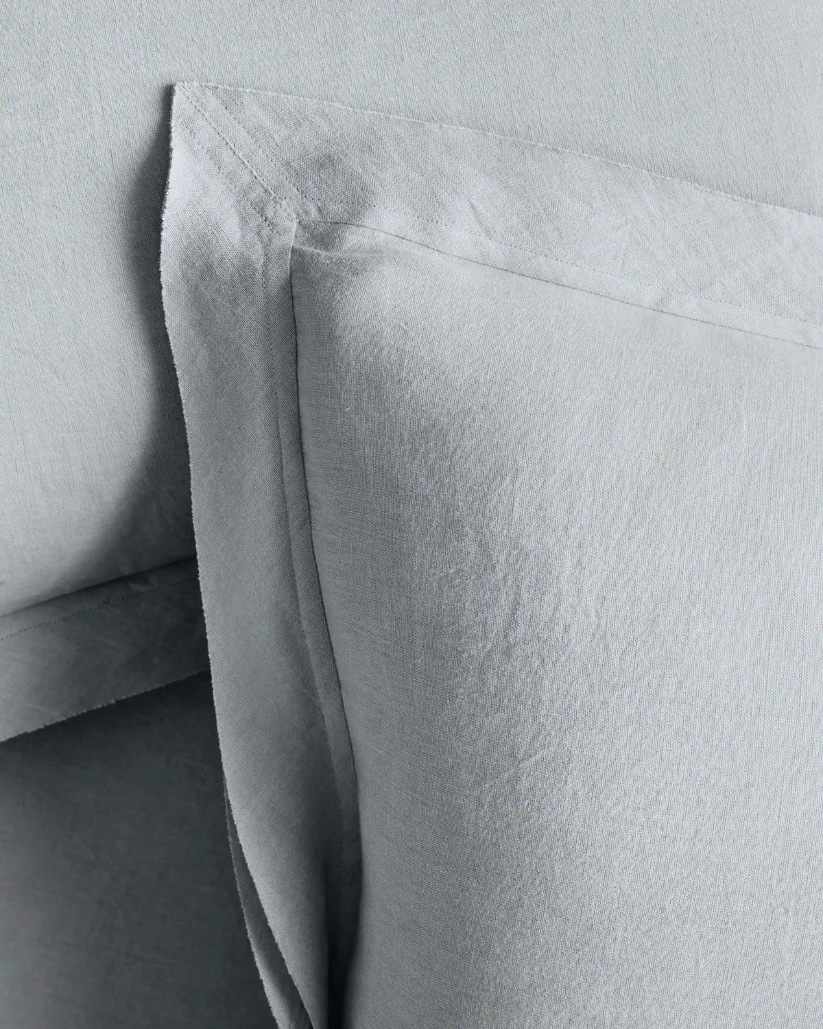 European Linen Double Flange Duvet Cover Set