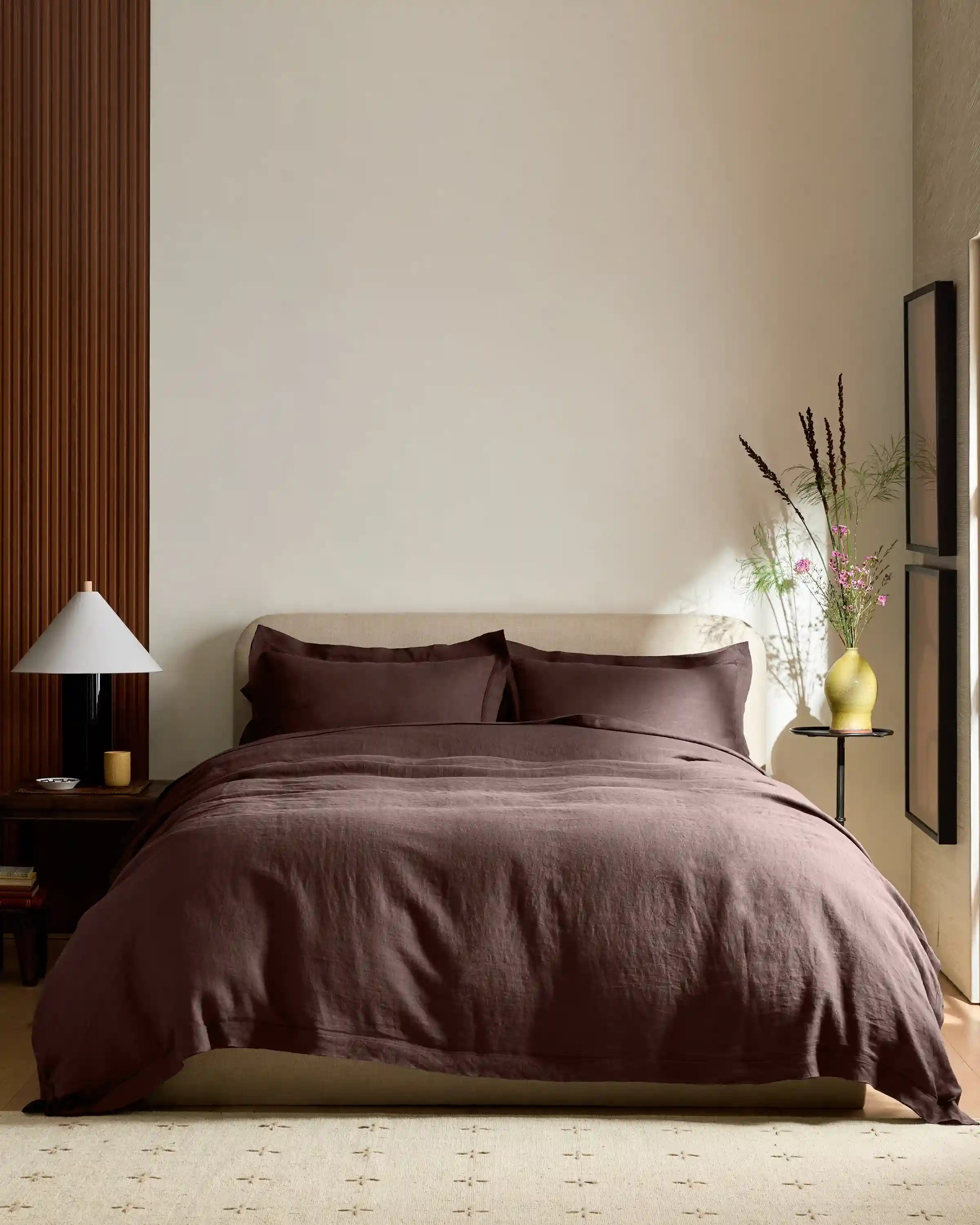 European Linen Double Flange Sham Set