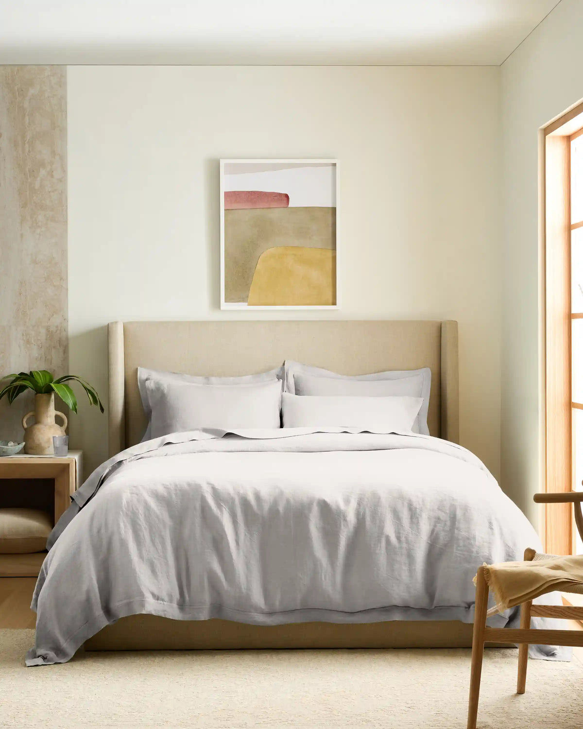 European Linen Double Flange Deluxe Bedding Bundle