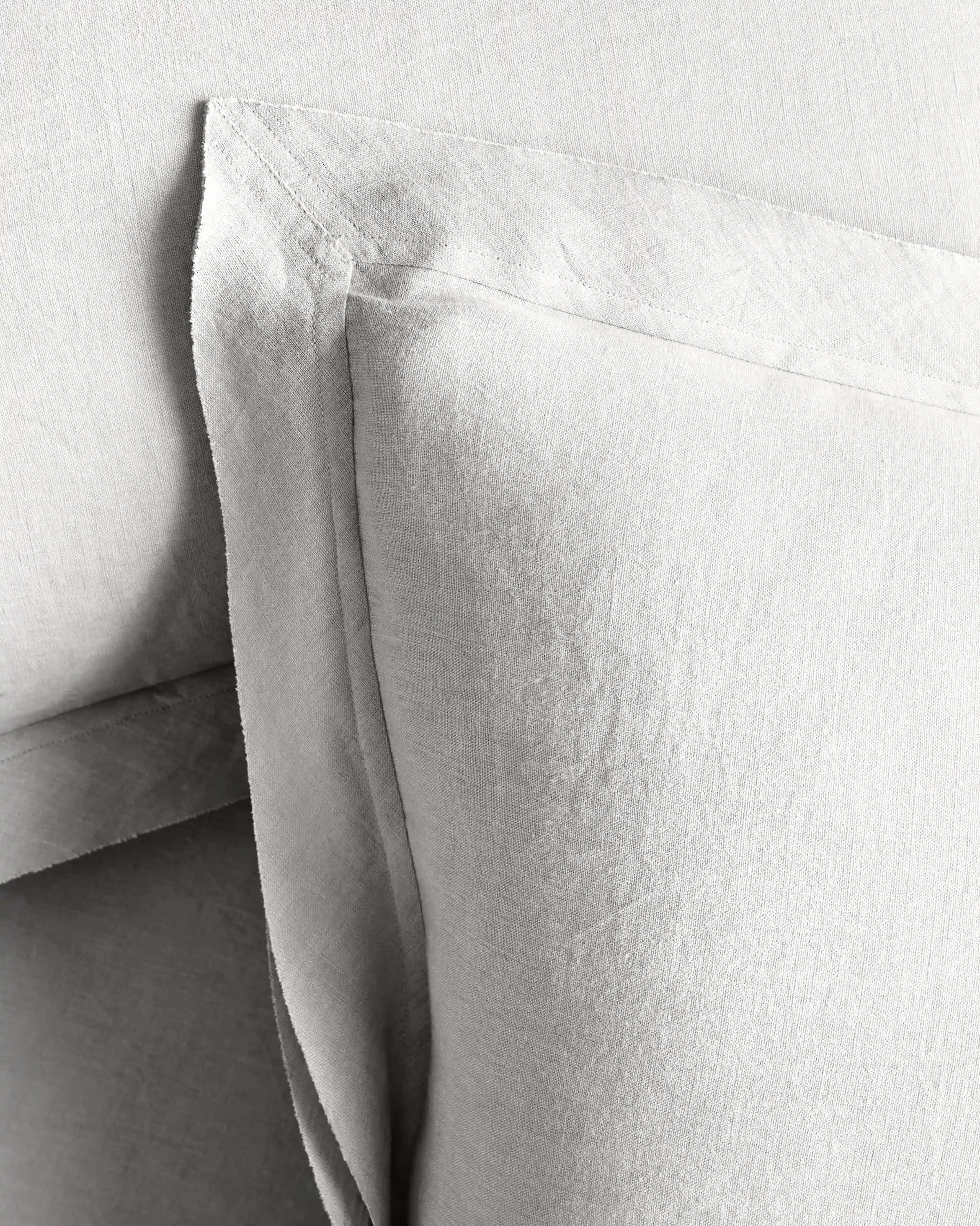 European Linen Double Flange Duvet Cover Set