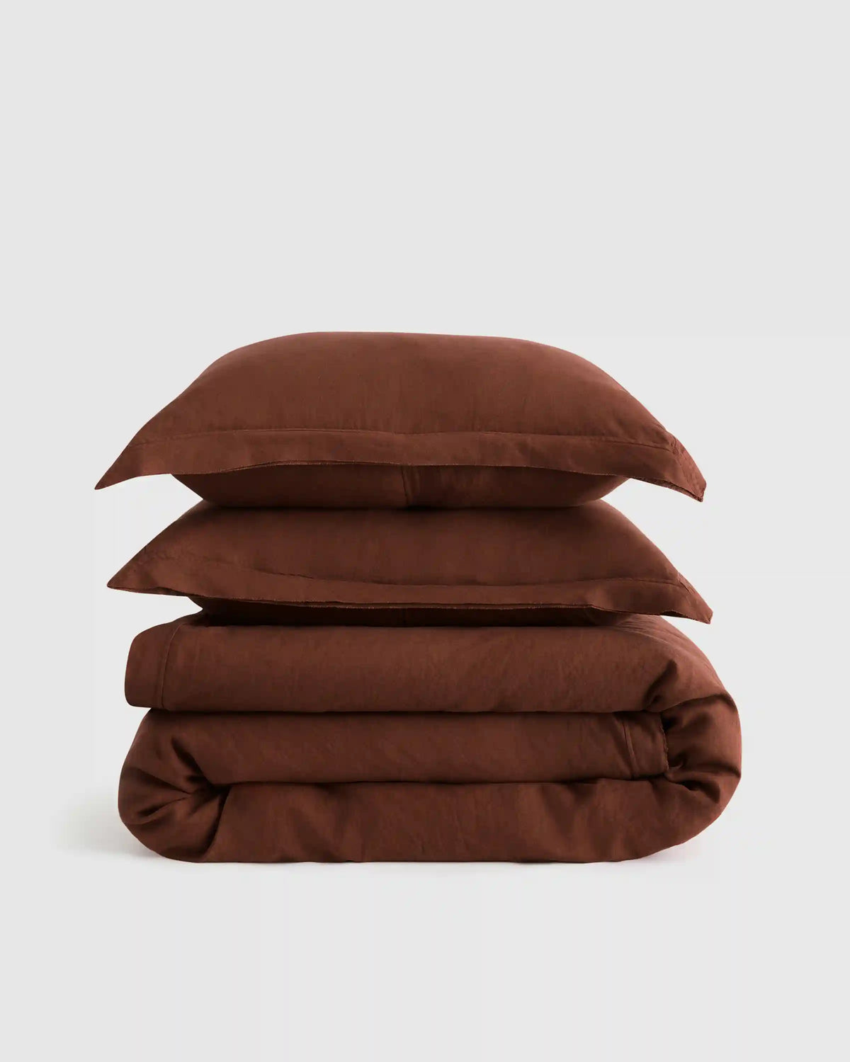 European Linen Double Flange Duvet Cover Set