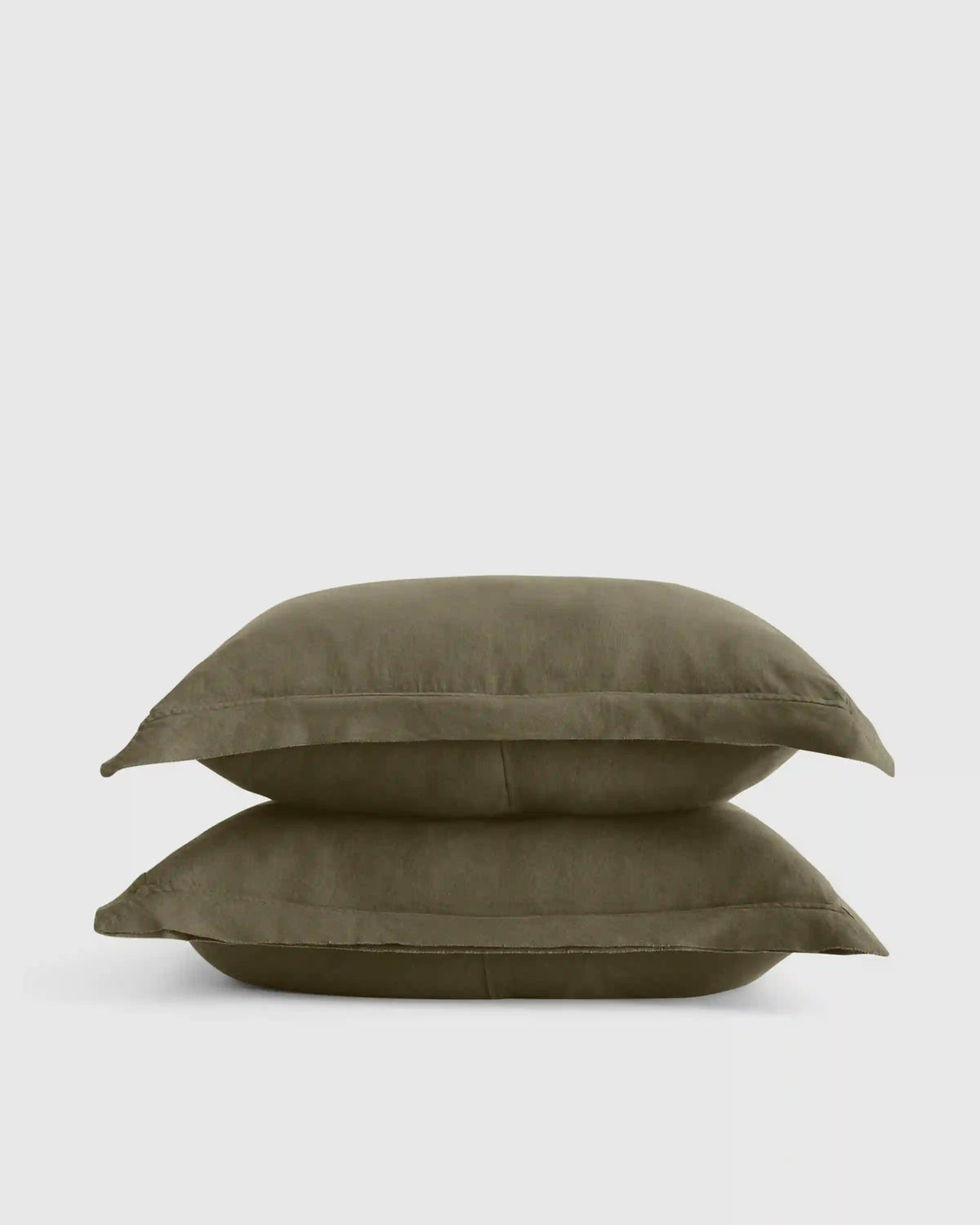 European Linen Double Flange Sham Set