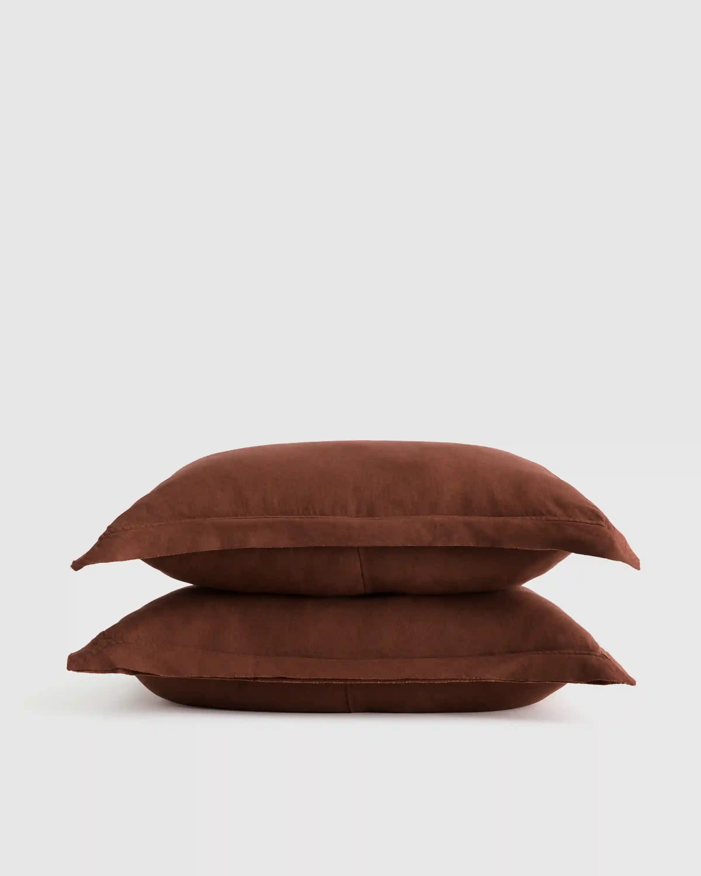European Linen Double Flange Sham Set