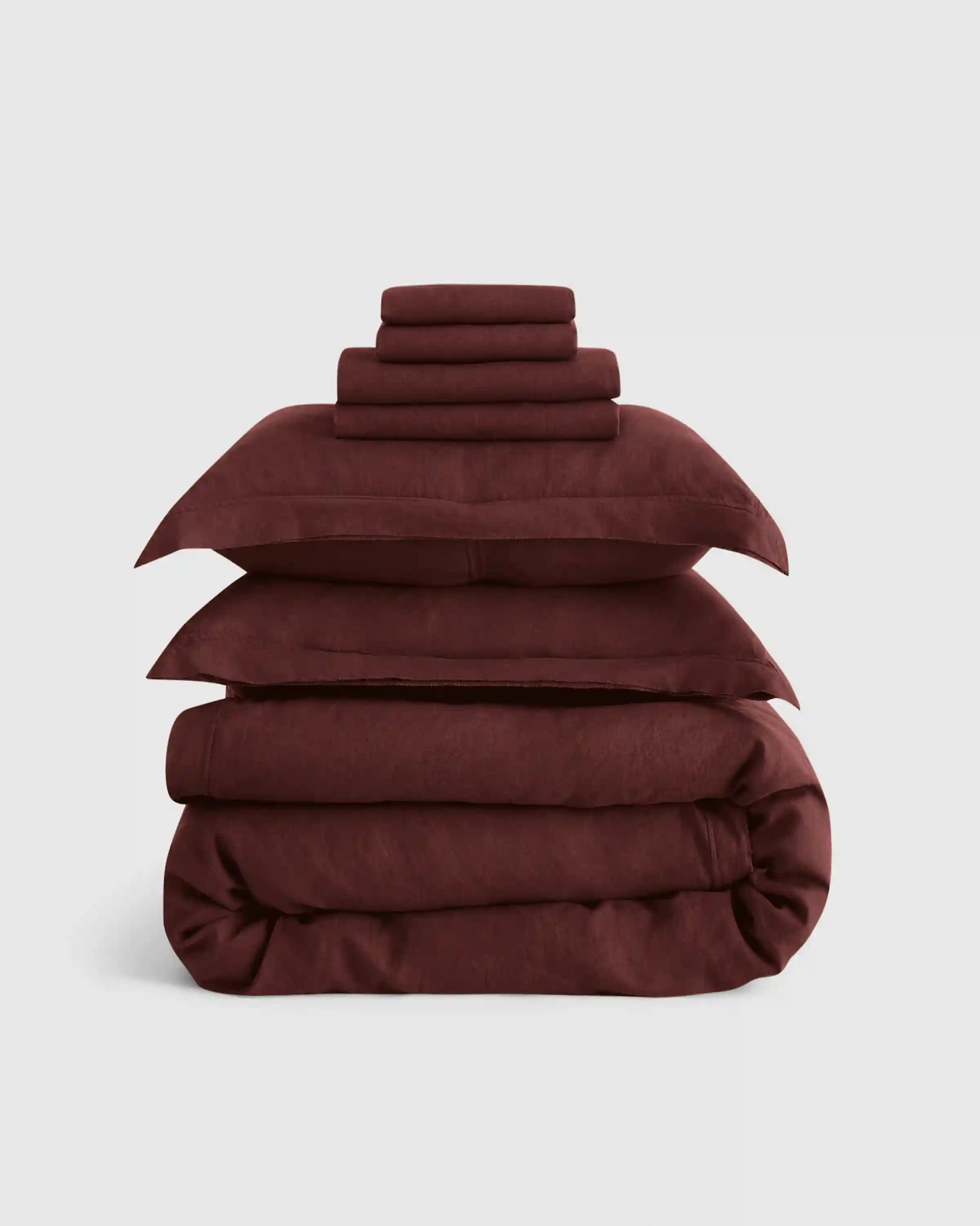 European Linen Double Flange Deluxe Bedding Bundle