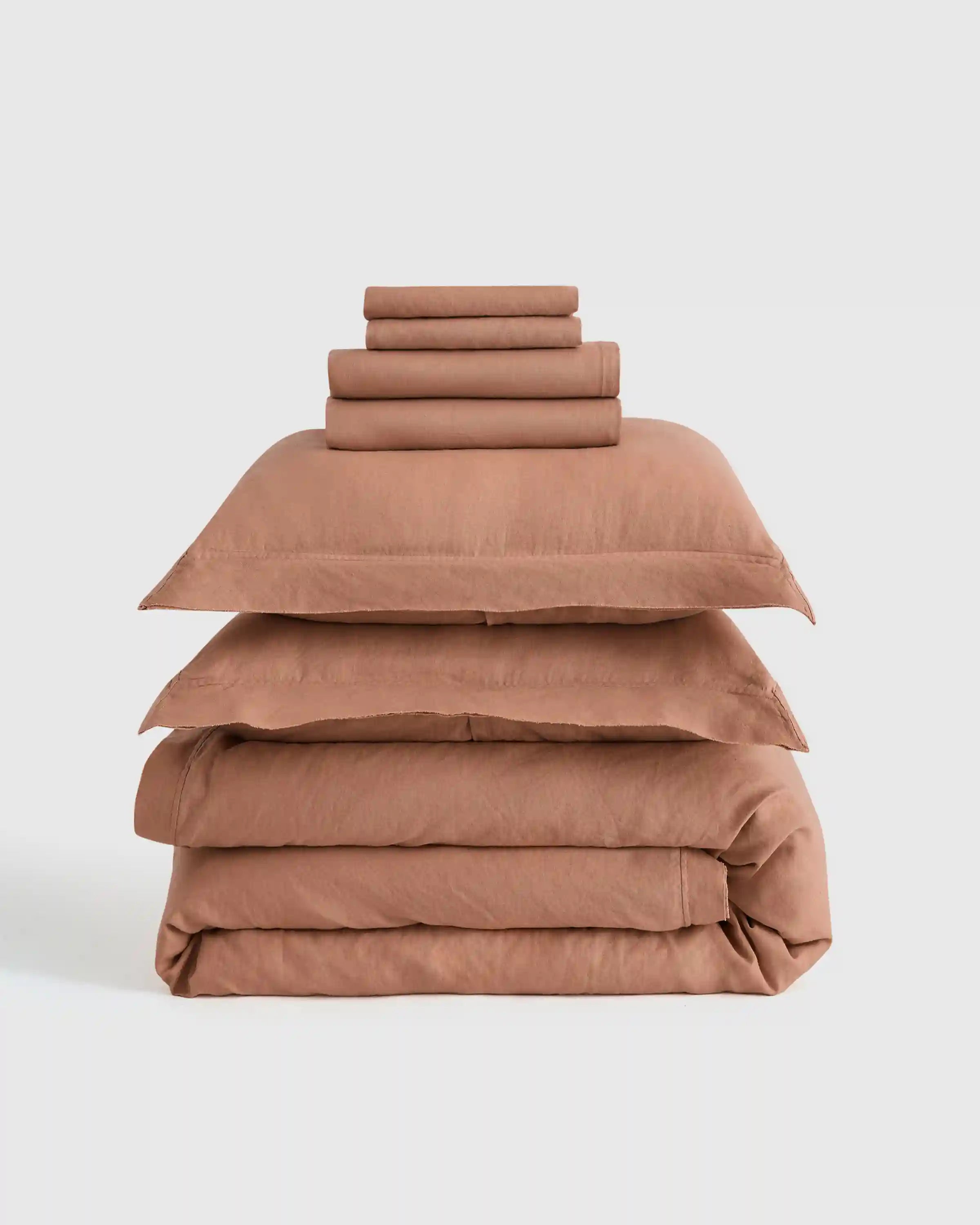 European Linen Double Flange Deluxe Bedding Bundle