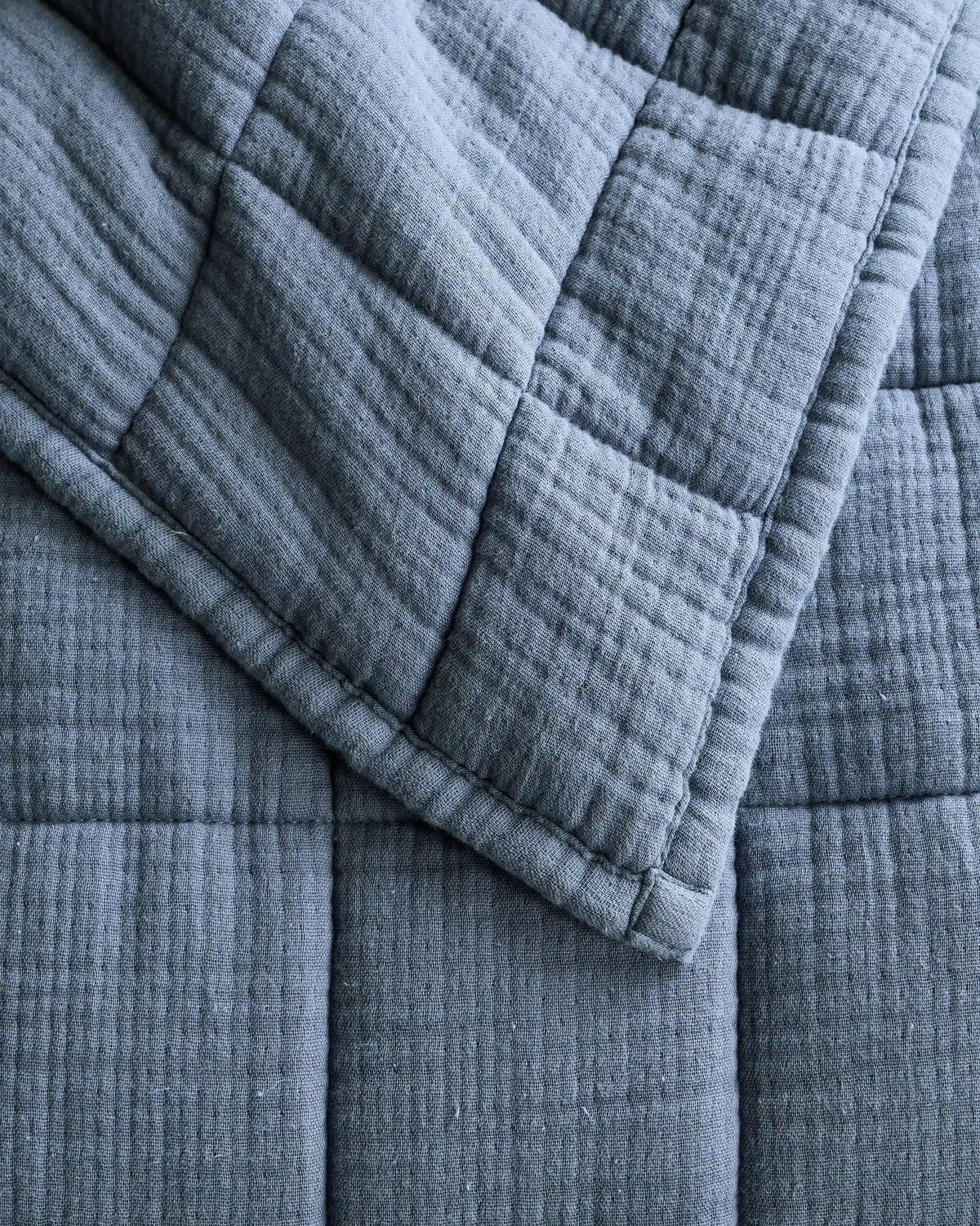 Organic Cotton Gauze Box Quilt Sham Set