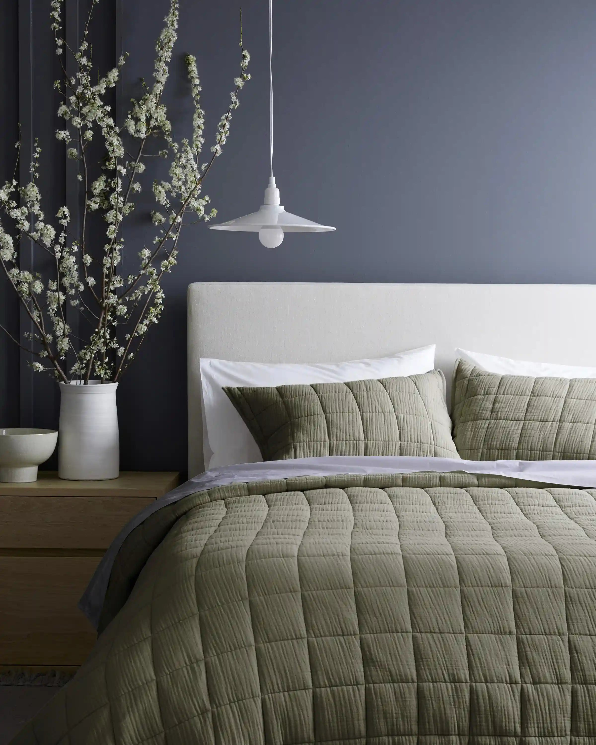 Organic Cotton Gauze Box Quilt Sham Set