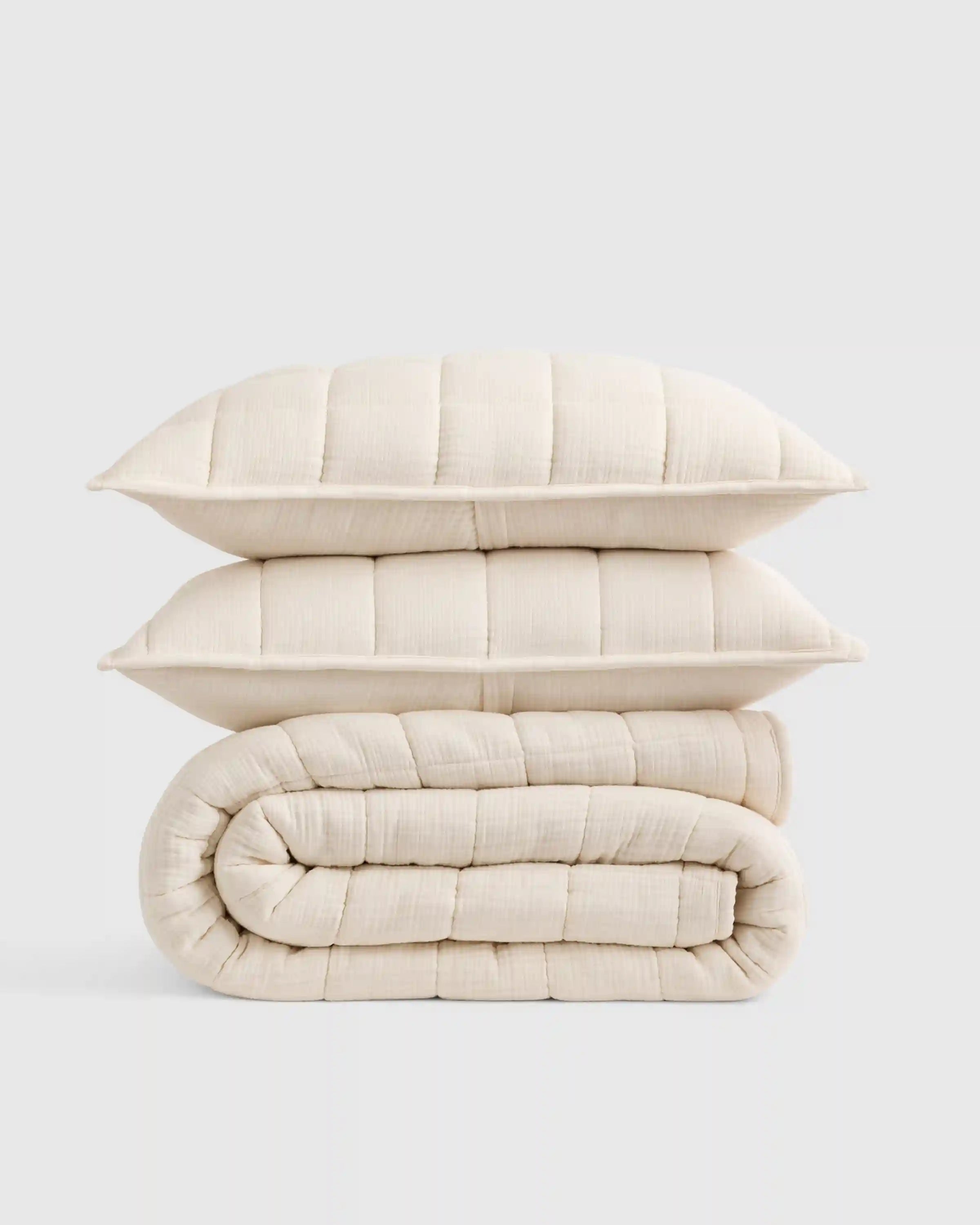Organic Cotton Gauze Box Quilt Set