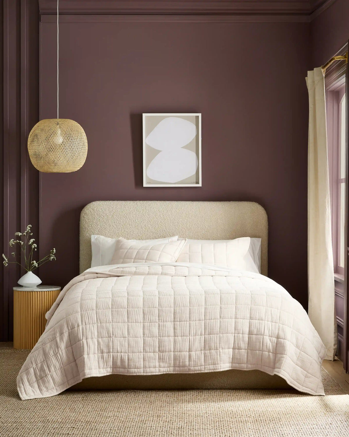 Organic Cotton Gauze Box Quilt Sham Set