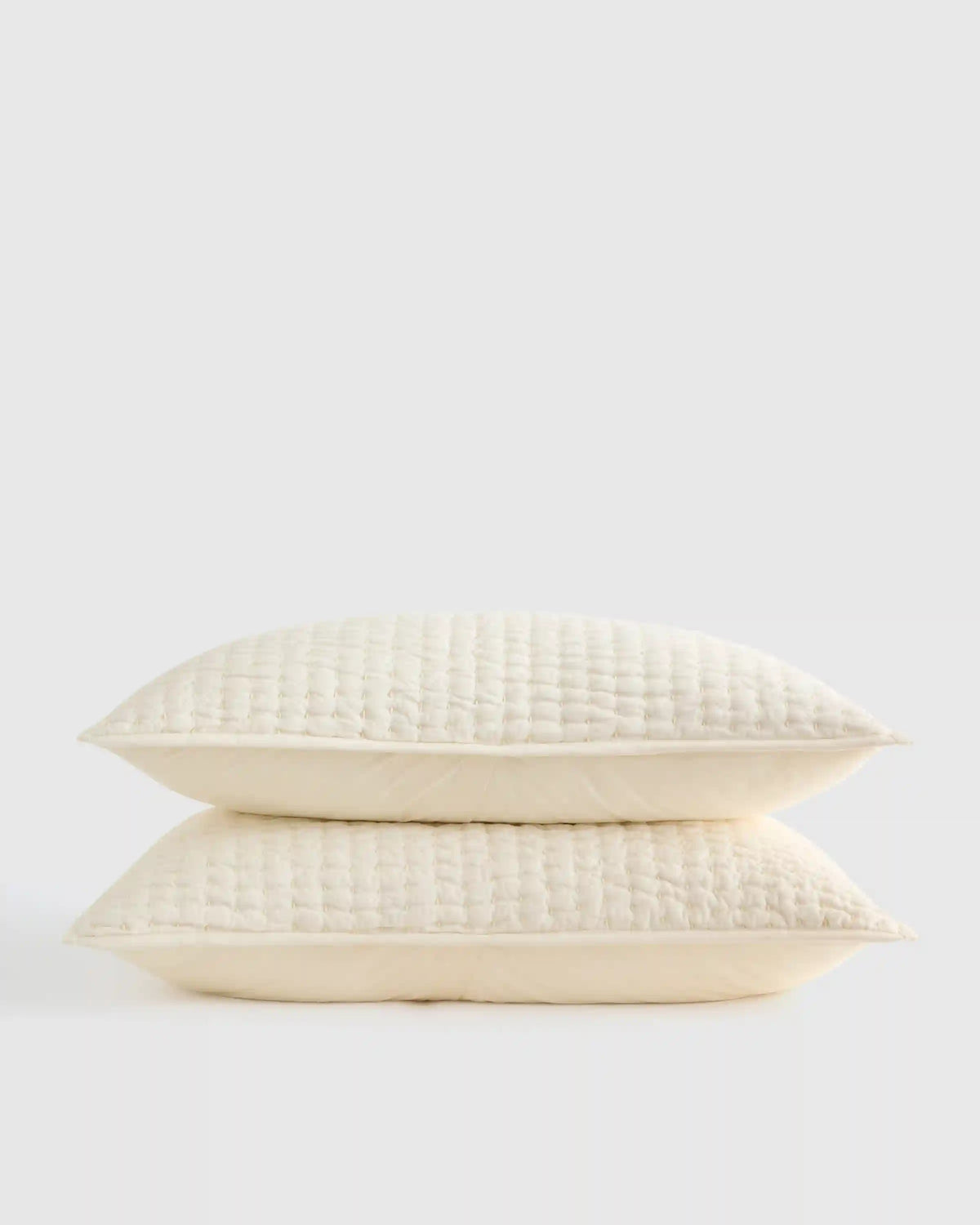 European Linen Cotton Stitch Sham Set
