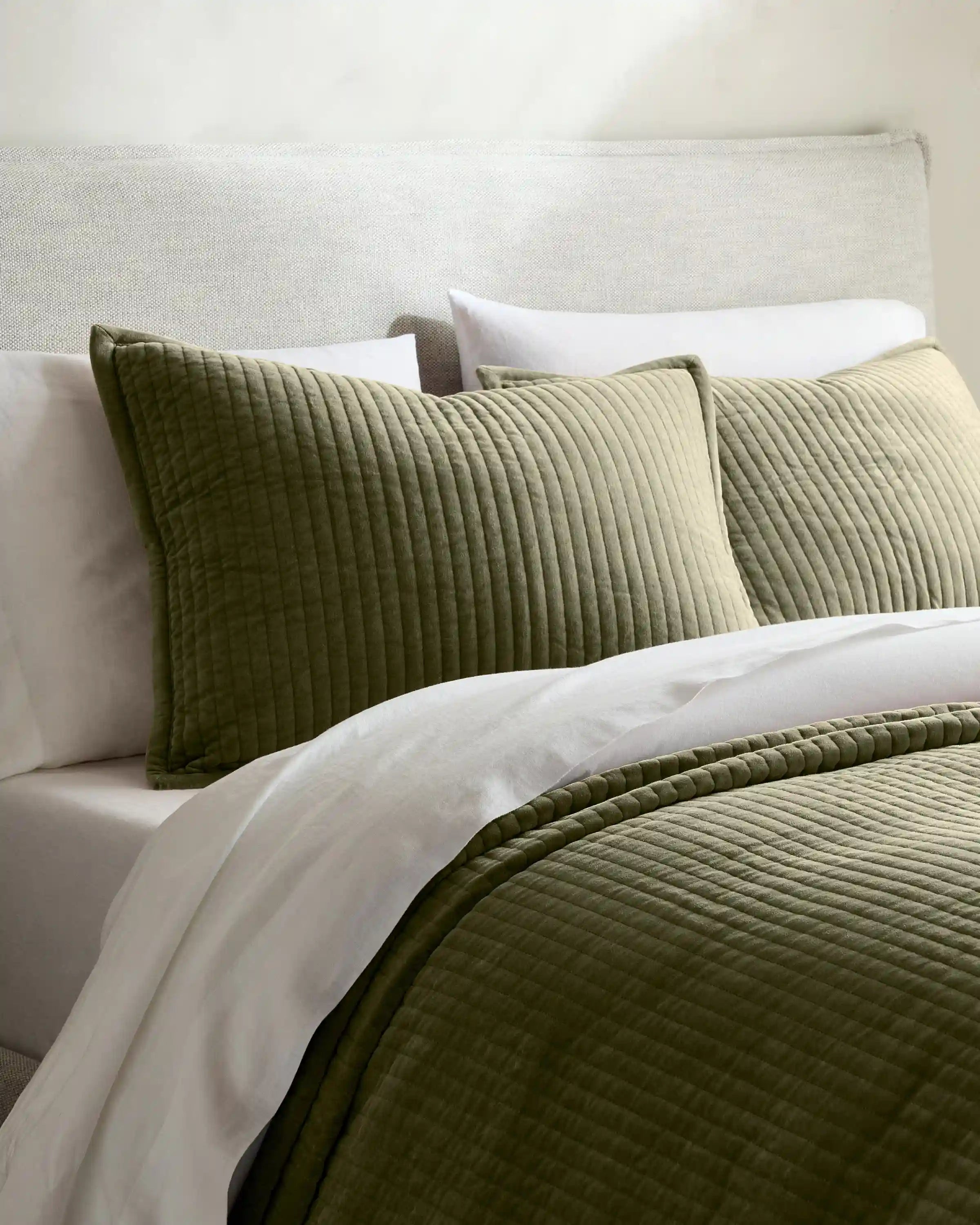 Cotton Velvet Vertical Channel Quilt