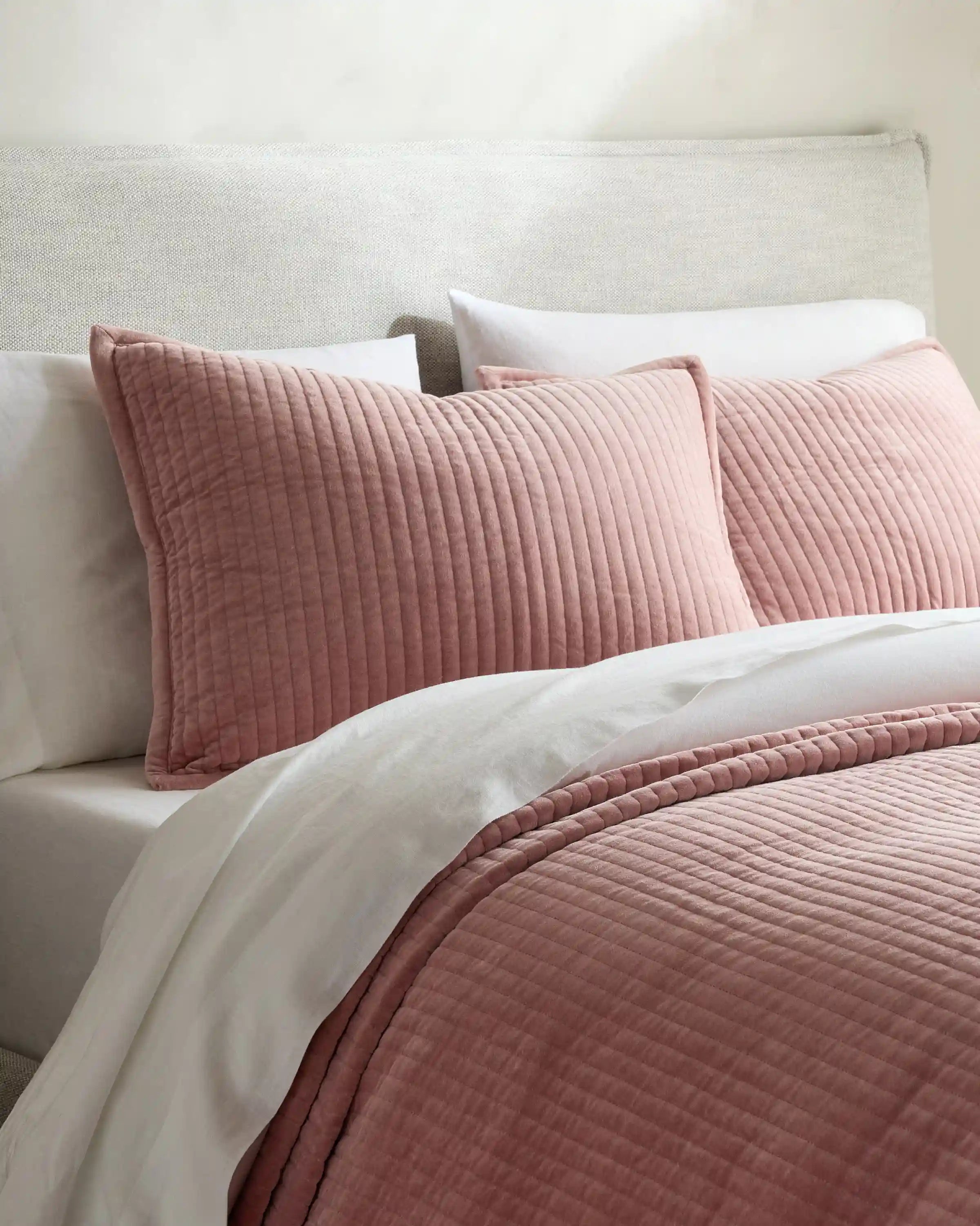 Cotton Velvet Vertical Channel Quilt