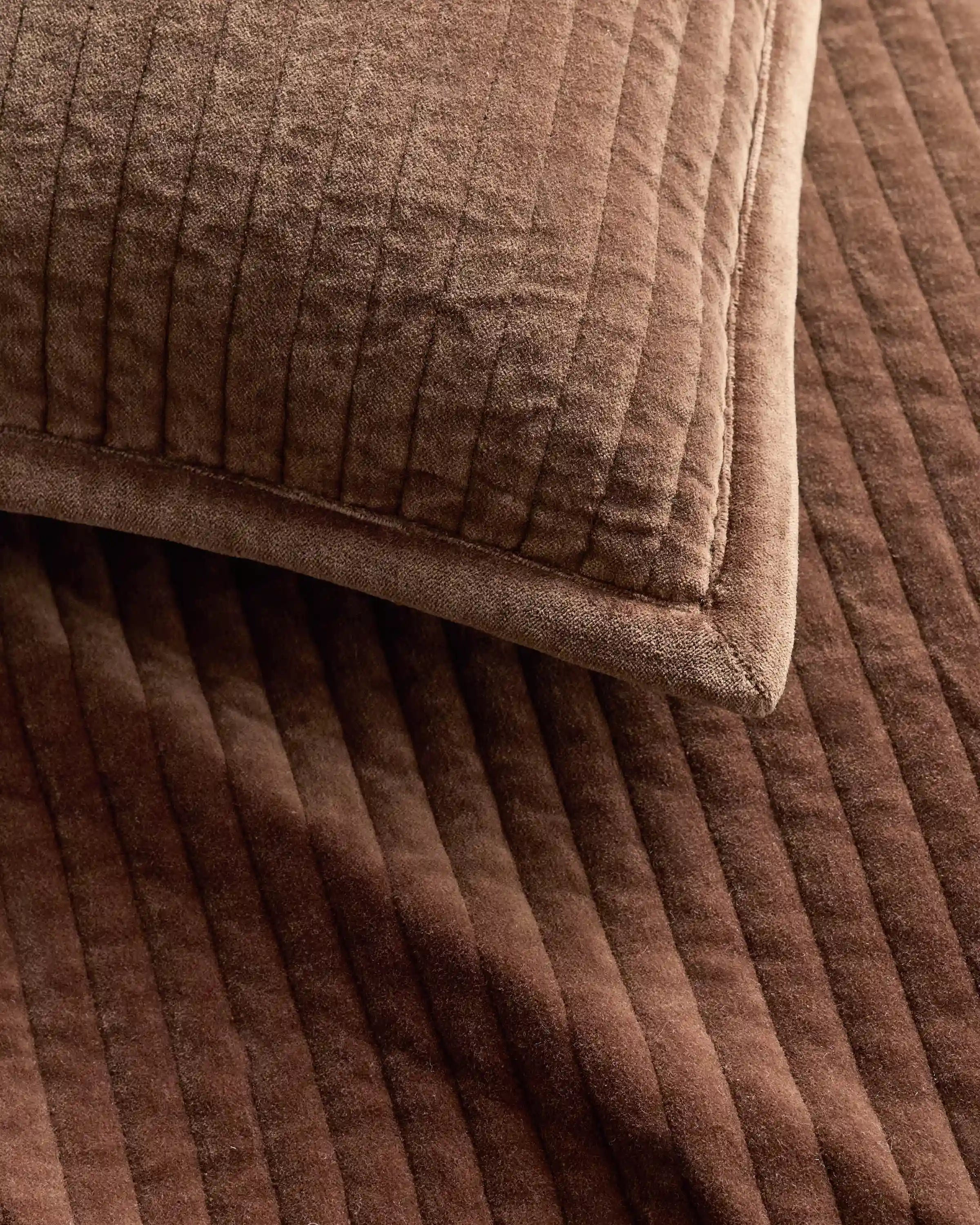 Cotton Velvet Vertical Channel Quilt