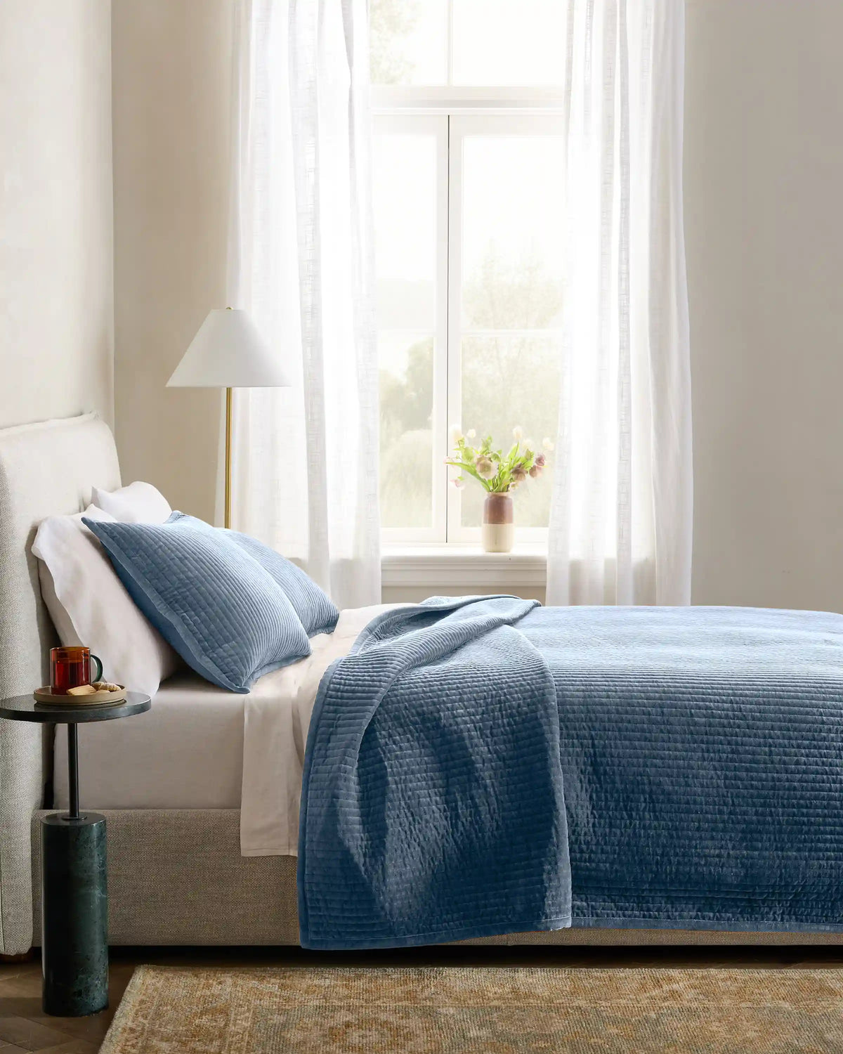 Cotton Velvet Vertical Channel Quilt