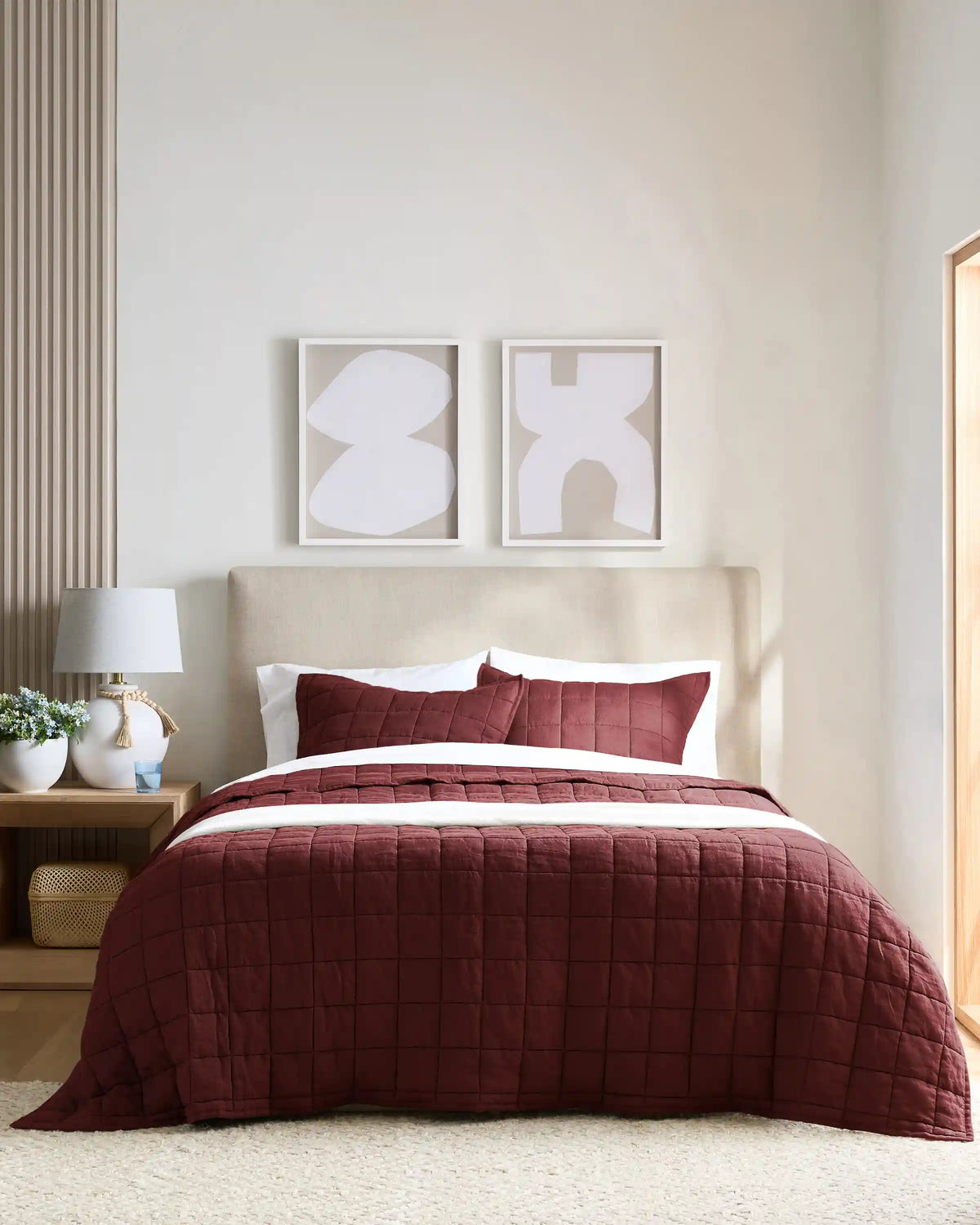 European Linen Box Quilt Set
