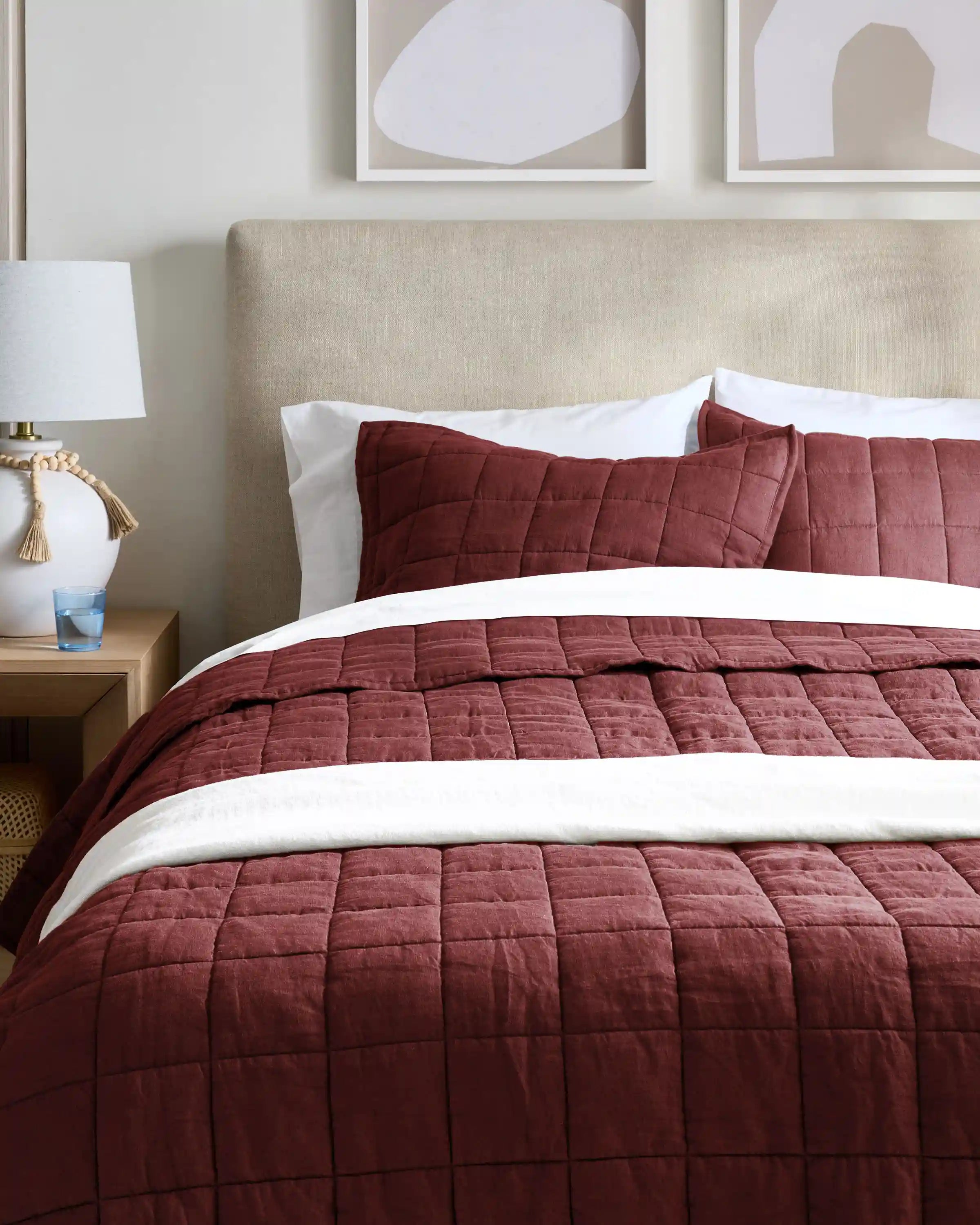 European Linen Box Quilt Set