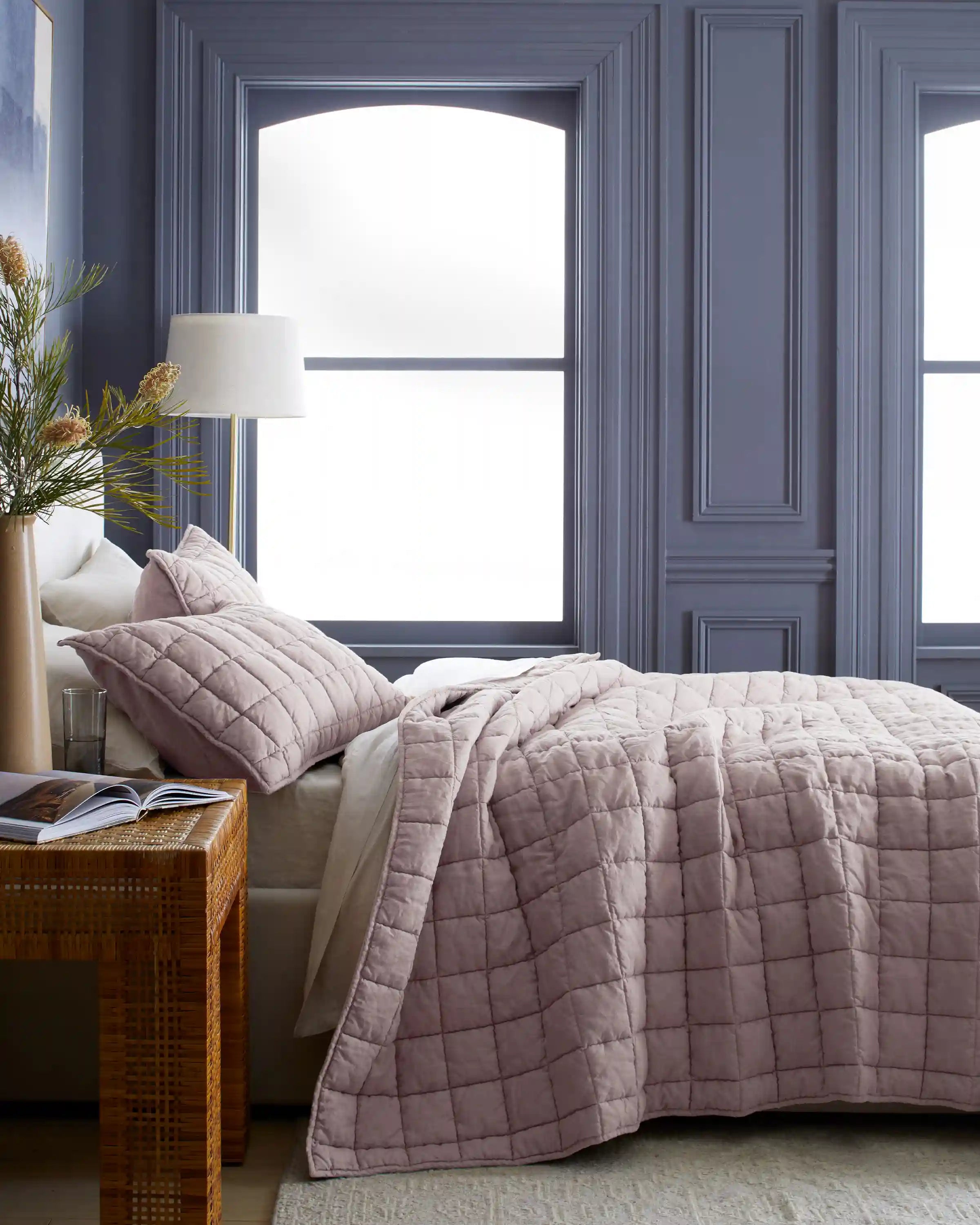European Linen Box Quilted Sham Set