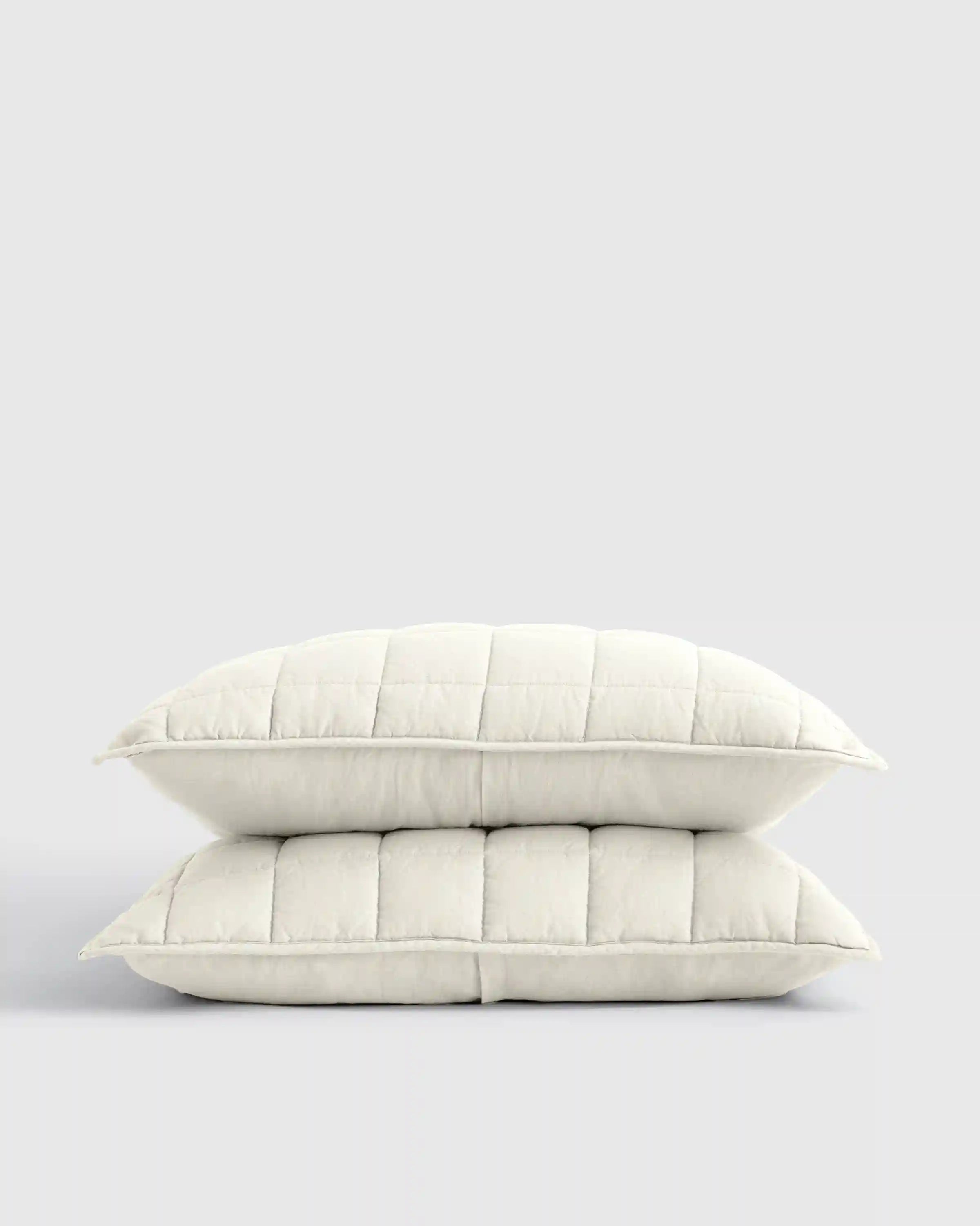 European Linen Box Quilted Sham Set