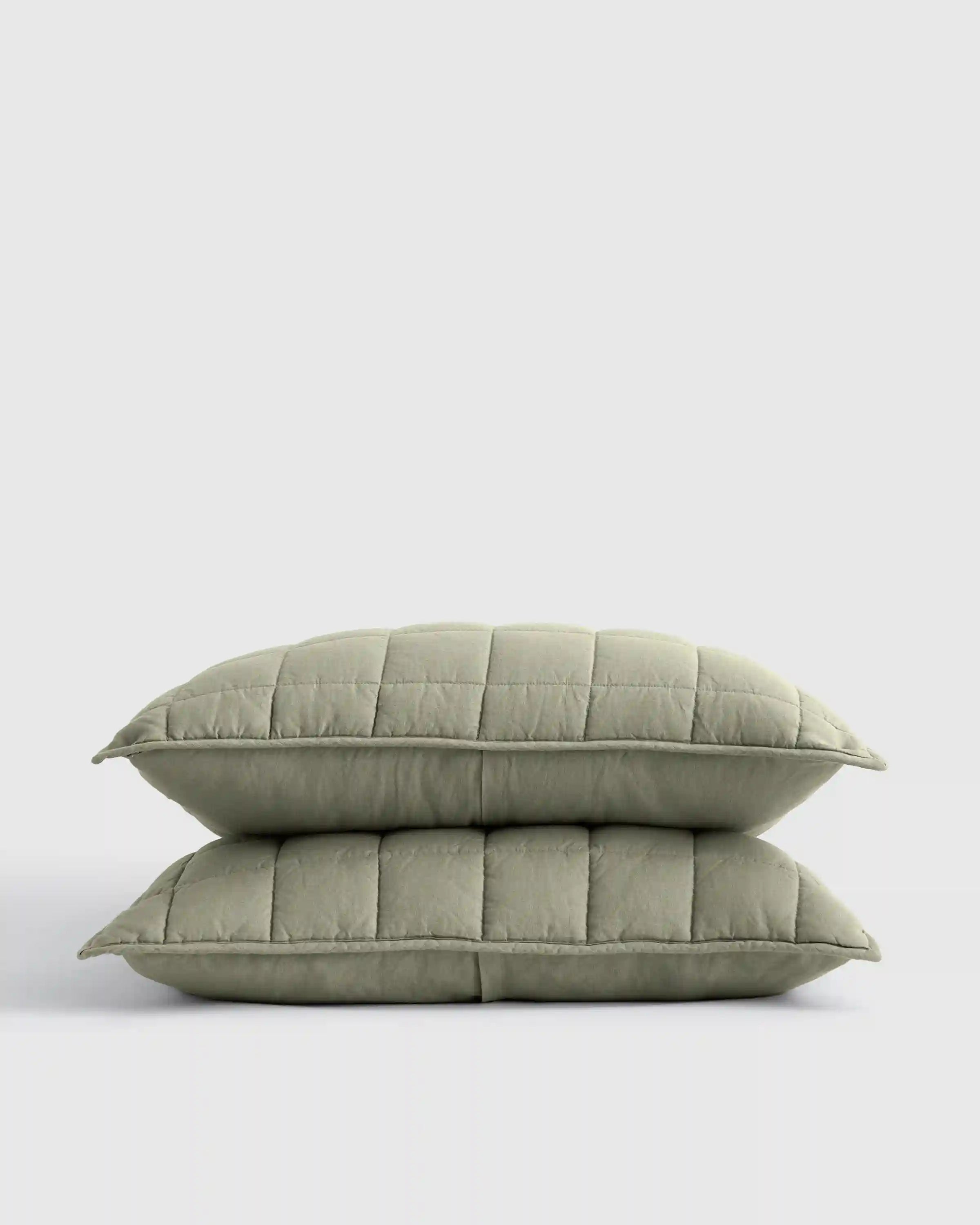 European Linen Box Quilted Sham Set