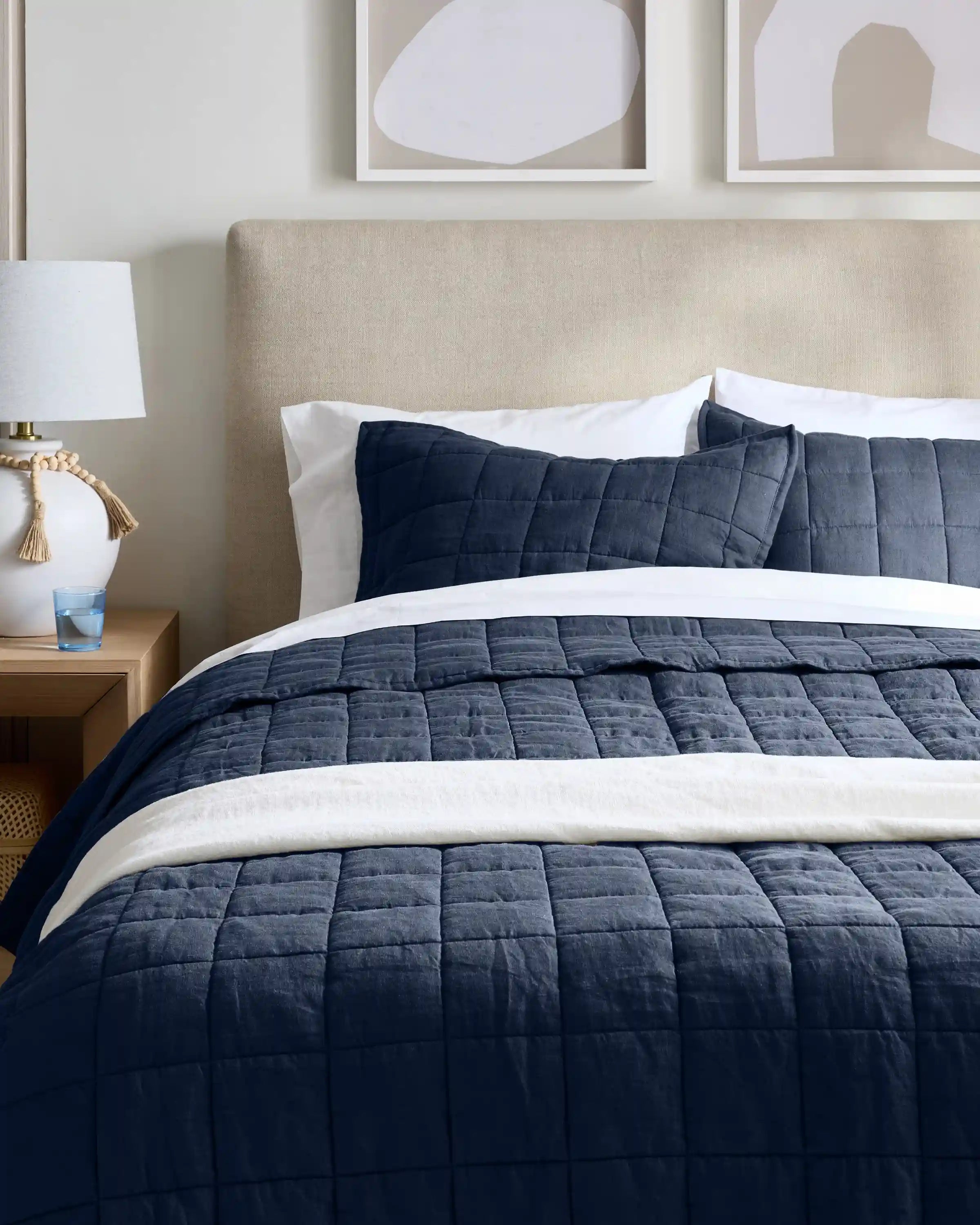 European Linen Box Quilt Set
