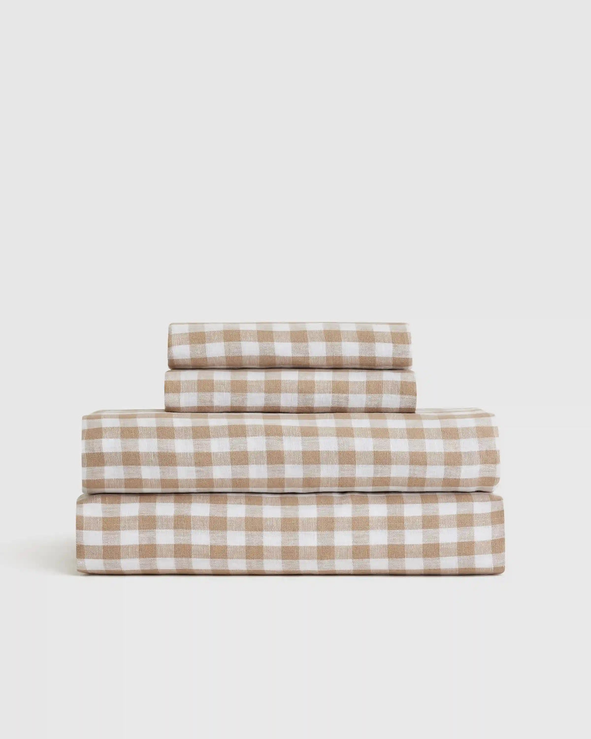 European Linen Gingham Sheet Set