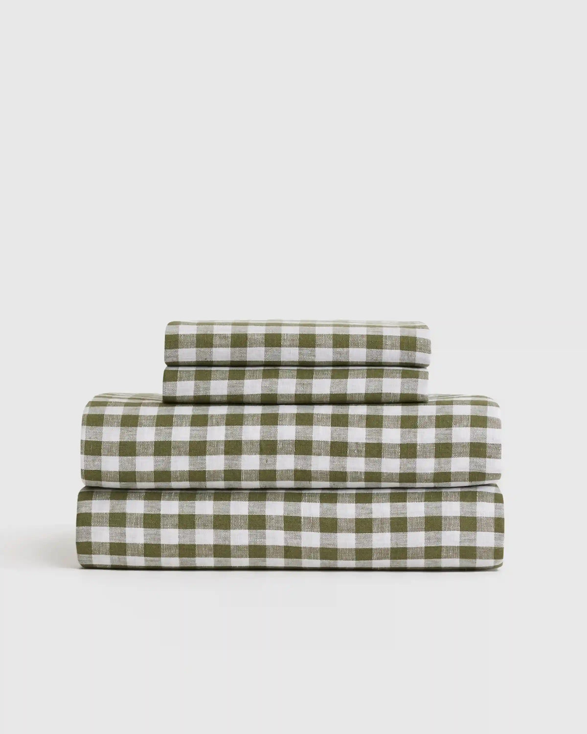 European Linen Gingham Sheet Set