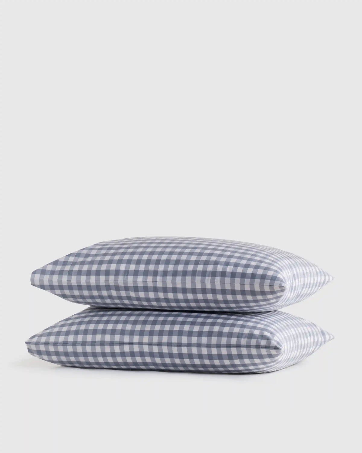 Organic Crisp Percale Gingham Pillowcase Set