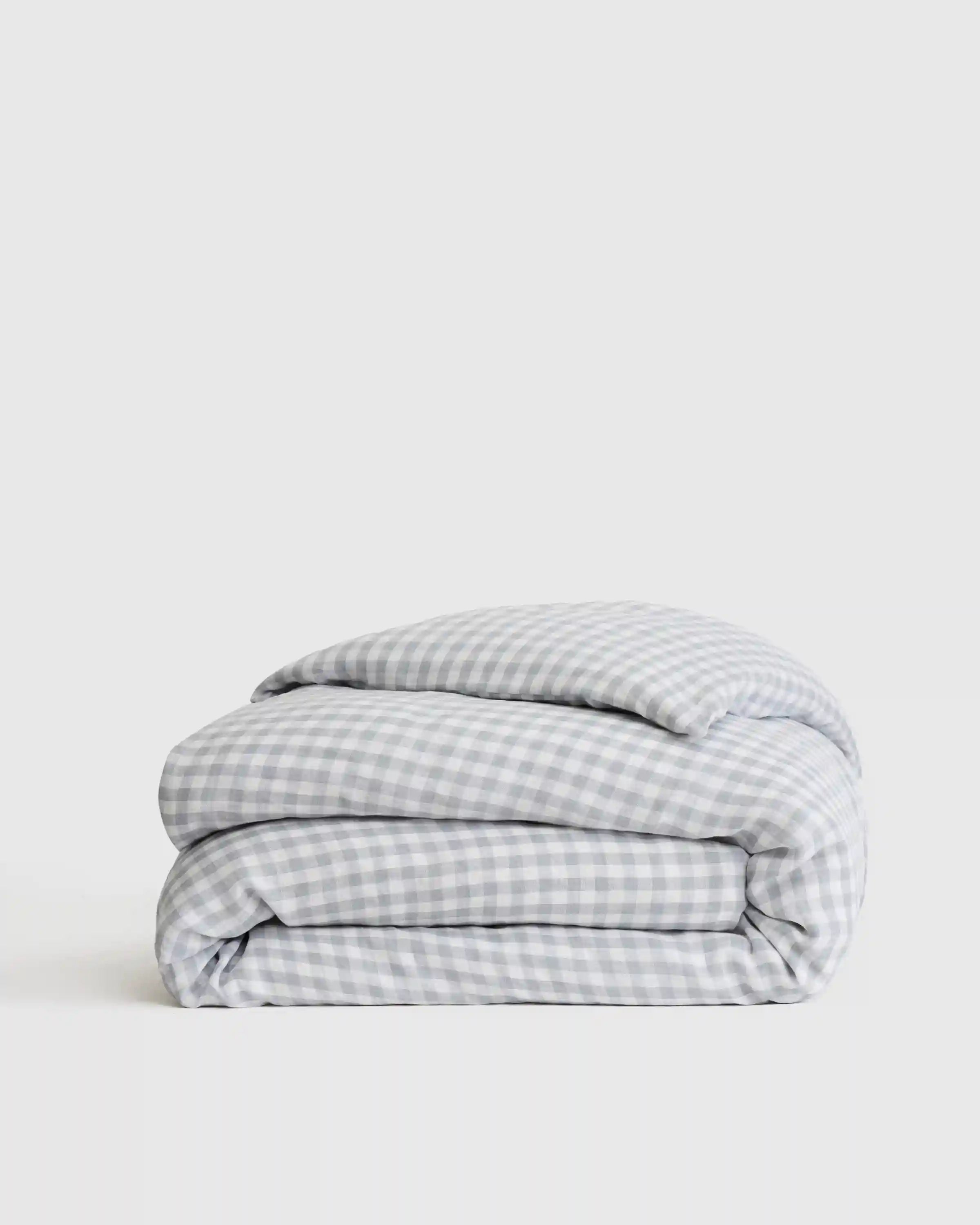 European Linen Gingham Duvet Cover