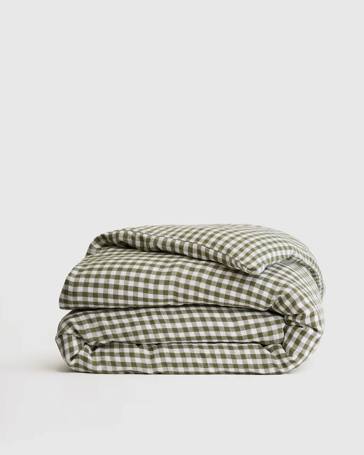 European Linen Gingham Duvet Cover