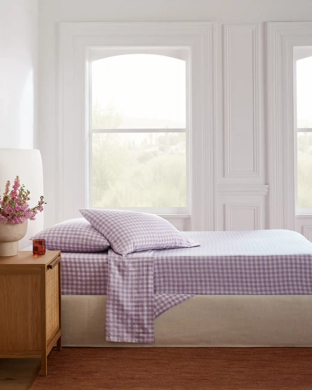 European Linen Gingham Deluxe Bedding Bundle