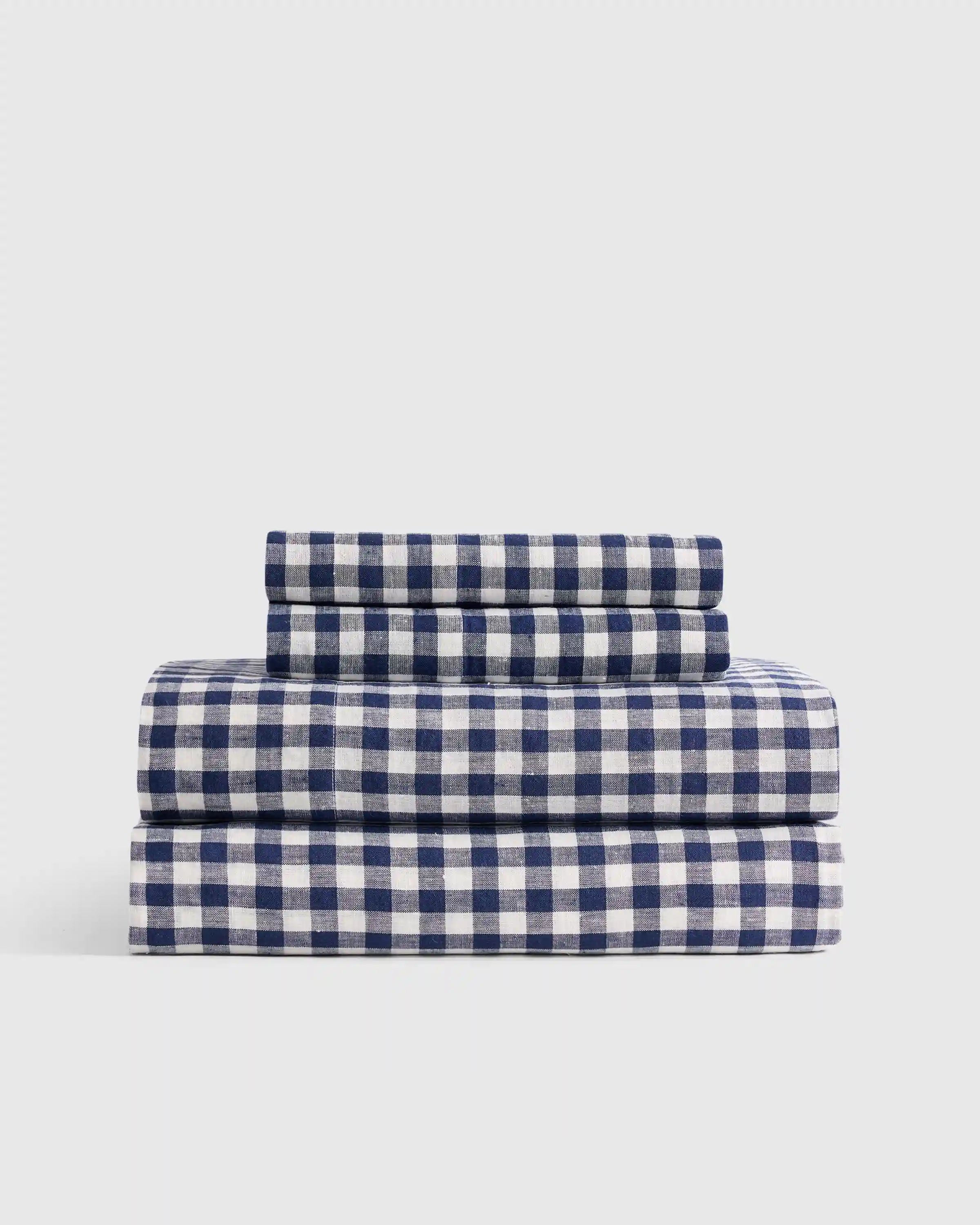 European Linen Gingham Sheet Set